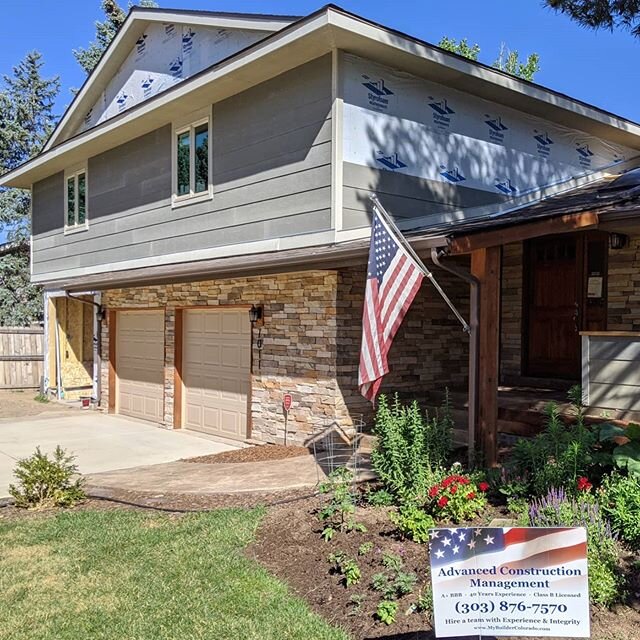 With the #JamesHardie primed 12&quot; siding going up and new windows installed, this Home Addition is shaping up! 
Here at #MyBuilderColorado we love helping make your Colorado Dream Home come to a reality. We can assist with:

New Siding &amp; Wind