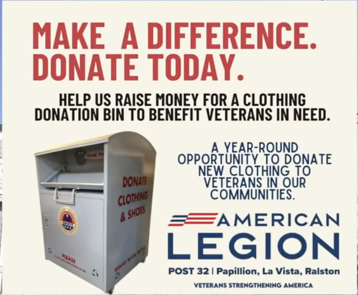 Raise Money for Donation Bin