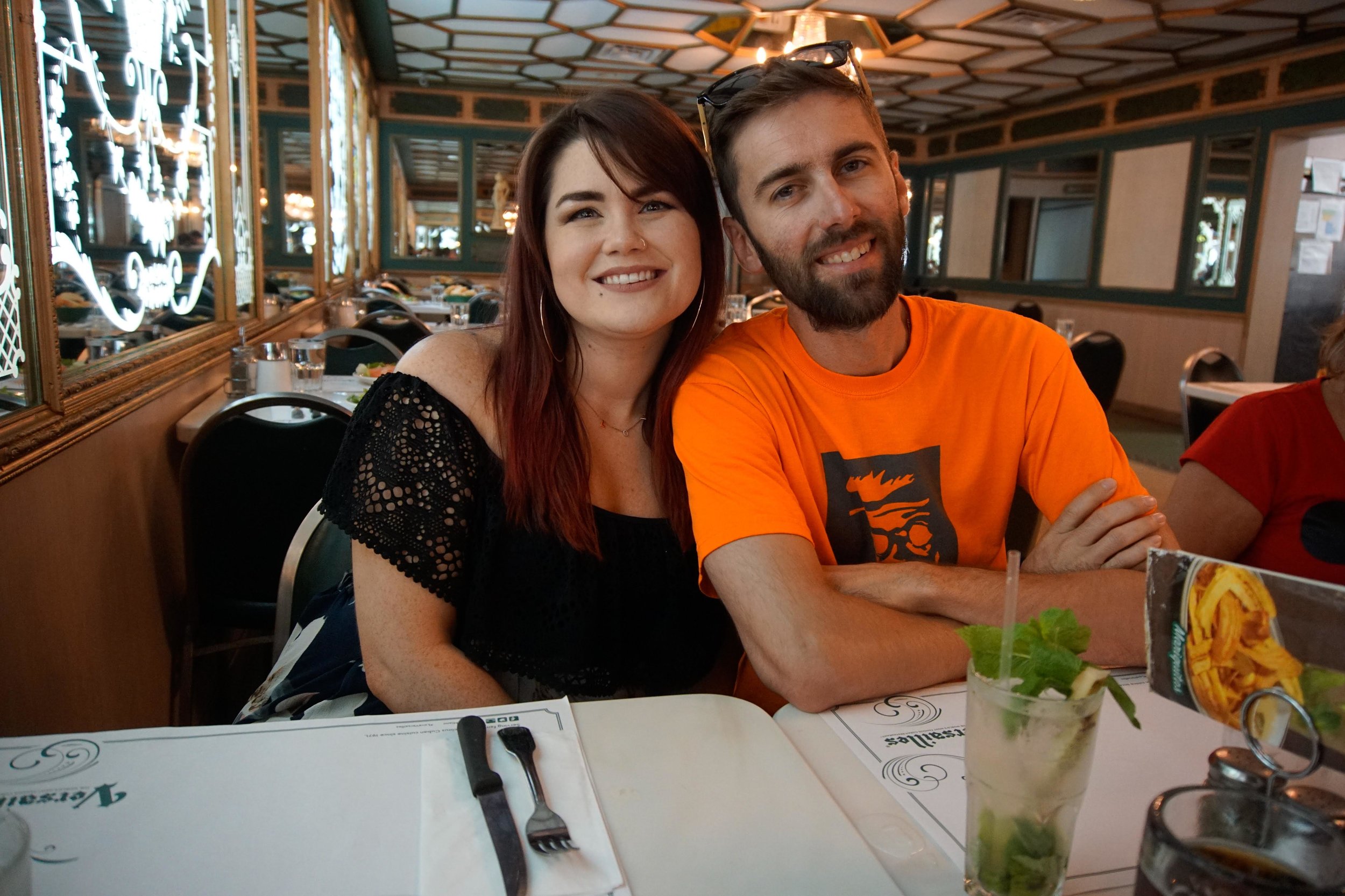 Myself and my fiance at Versailles in Miami for lunch