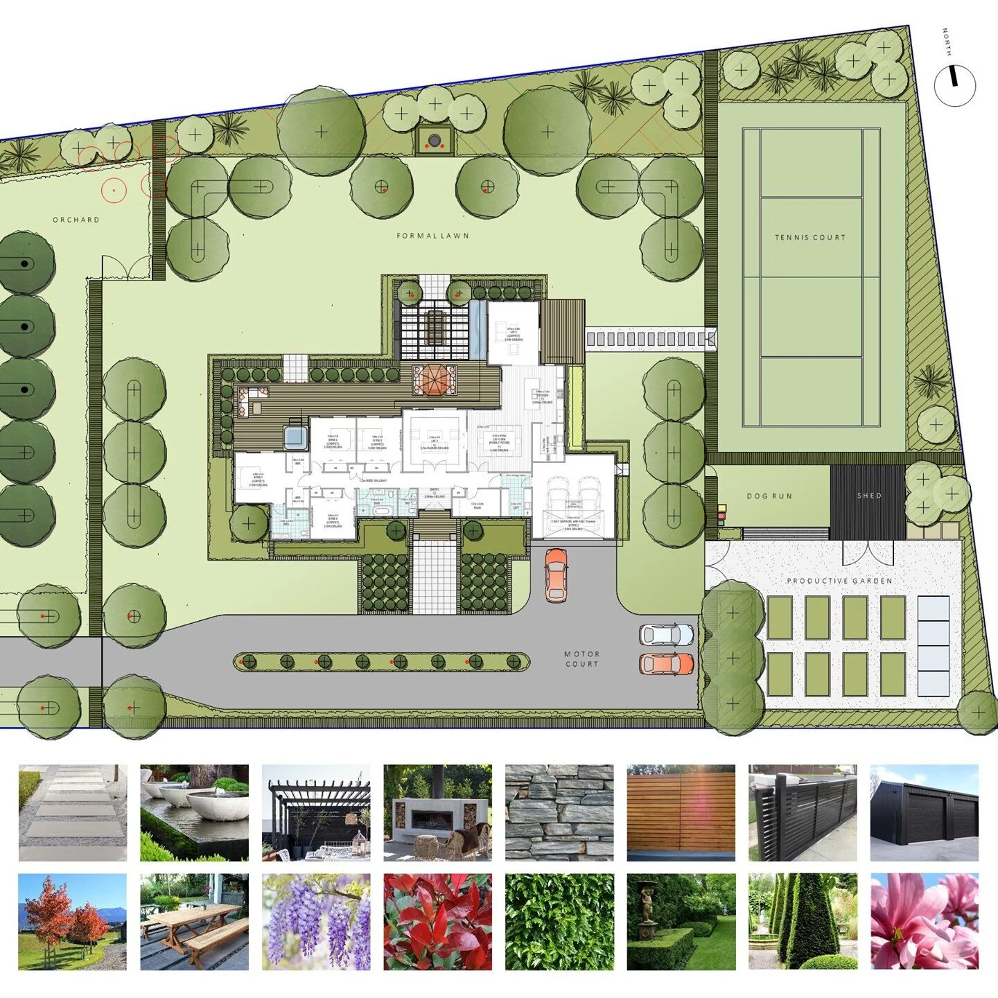 Excited to be working on a couple of new lifestyle section designs! ⁠
⁠
This one is for a couple who like to entertain and wanted a cherry blossom lined avenue with a grand entrance looking out to the outdoor living areas and a formal lawn and garden. ⁠
⁠
We have designed three cohesive main outdoor living areas: an outdoor dining area with a gas fireplace, large water feature and pergola, along with a lounge area and a separate more private master bedroom deck with spa pool. ⁠
⁠
They are keen to spend more time outdoors on the tennis court (since there is plenty of room!), and in the productive garden (with raised beds, tunnel house and a large shed). On the western side, there is an extensive orchard allowing privacy from the road.⁠
⁠
#lifestyleblockdesign #landscapedesign #landscapearchitecture #gardendesign #landscapedesignnz #landscapearchitecturenz #gardendesignnz #lifestyleblockdesignnz