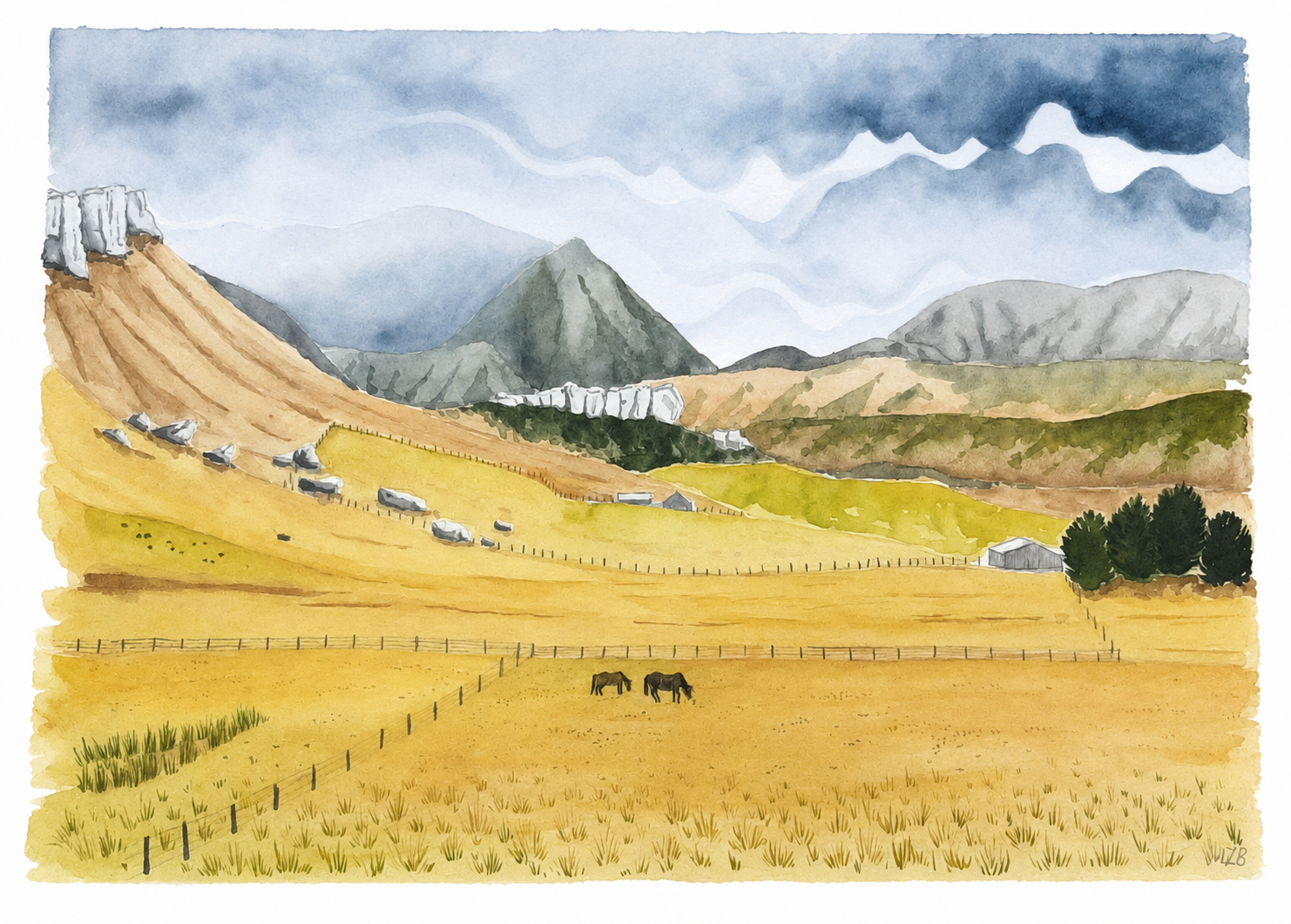 Castle Hill Watercolour
