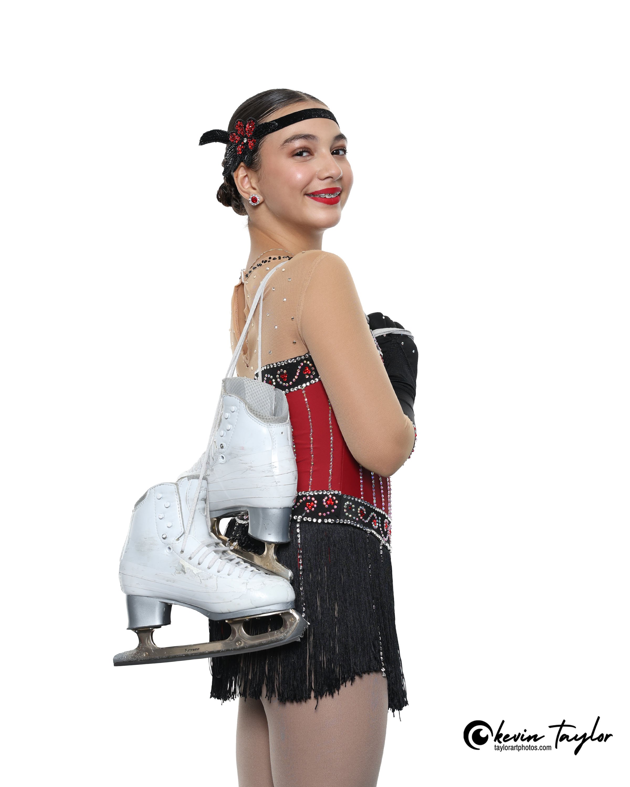 Figure Skater Portrait with Ice Skates