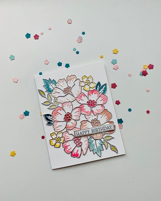 This card is going to a very special friend for her 99th birthday!

Stay tuned for Shine His Light Cards  blog coming soon!

#stampinup #newcatalog #flowercards
#stamping #handmadecards #diycards
#shinehislightcards #watercolorflowers