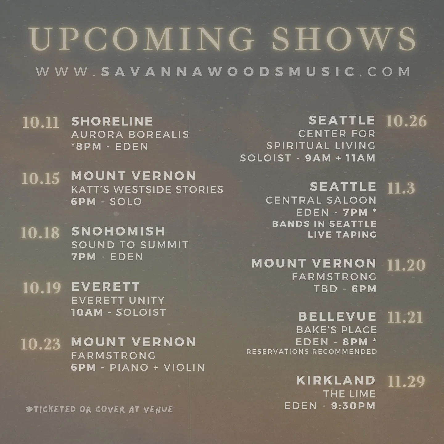 Slowing downnn π check out my next month or so! Taking some time off of performing to finish my album and write a new one π