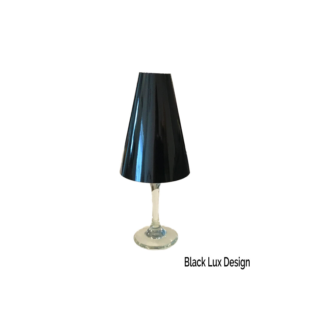 Anni Wine Glass Lamp Shades Catering, Small Glass Lamp Shades For Table Lamps