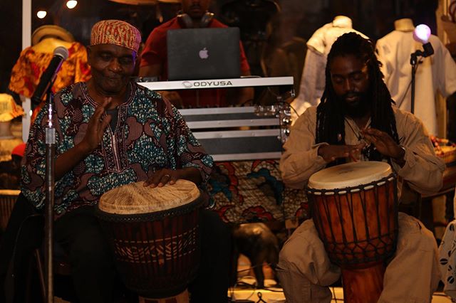 &quot;For The Tribe&quot; Baba Onochie x  @callmedrmob setting off the vibes in The Village calling on the spirits of our ancestors #forthetribe #rhythmsofthevillage #laevents #lamusicscene #altadena #pasadenamusic #afrofusion #afrofuturism #onelove❤