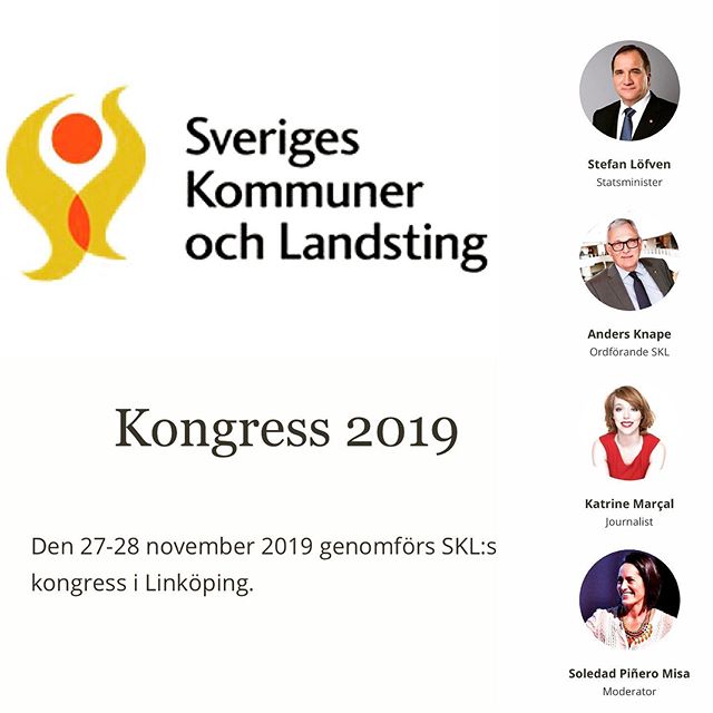 Yay! Part of our team will facilitate SKL:s congress and interview Prime minister of Sweden @stefanlofven among others. SKL is the Swedish Association of Local Authorities and Regions. They represent and advocates for local government in Sweden. All 