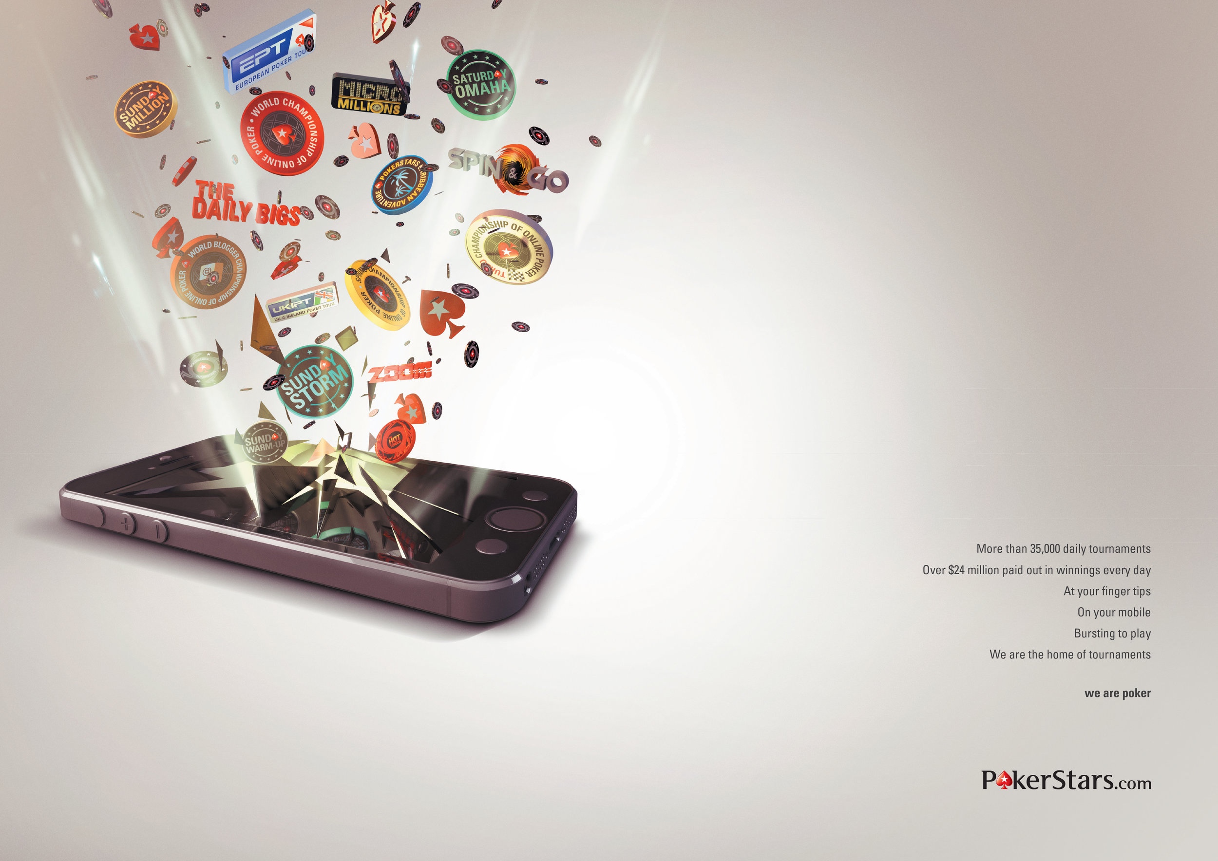 PokerStars Brand Tournaments Print Ad