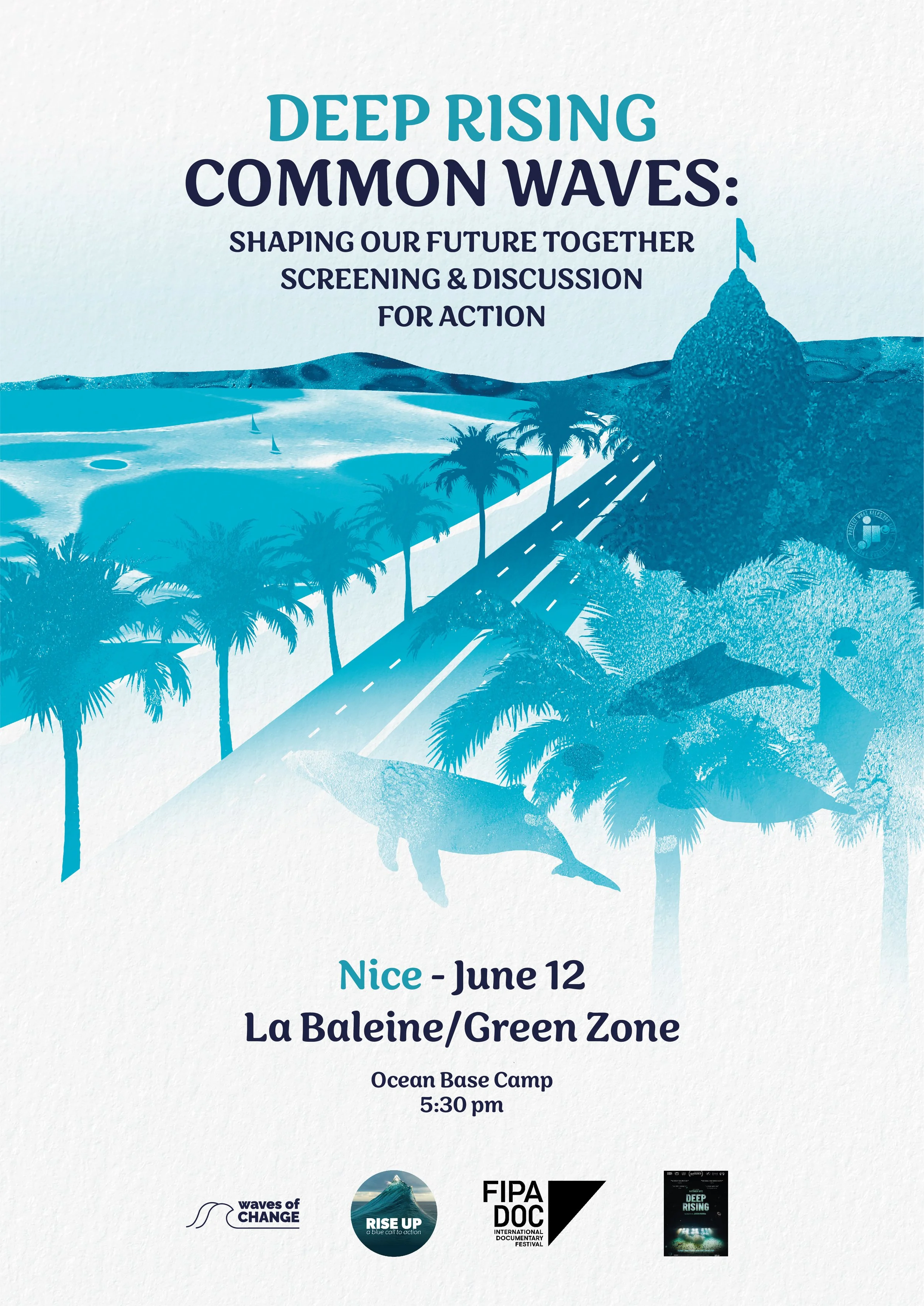 2025 Deep Rising x Common Waves - UN Ocean Conference Event CI / Artwork by Nina Rossiter