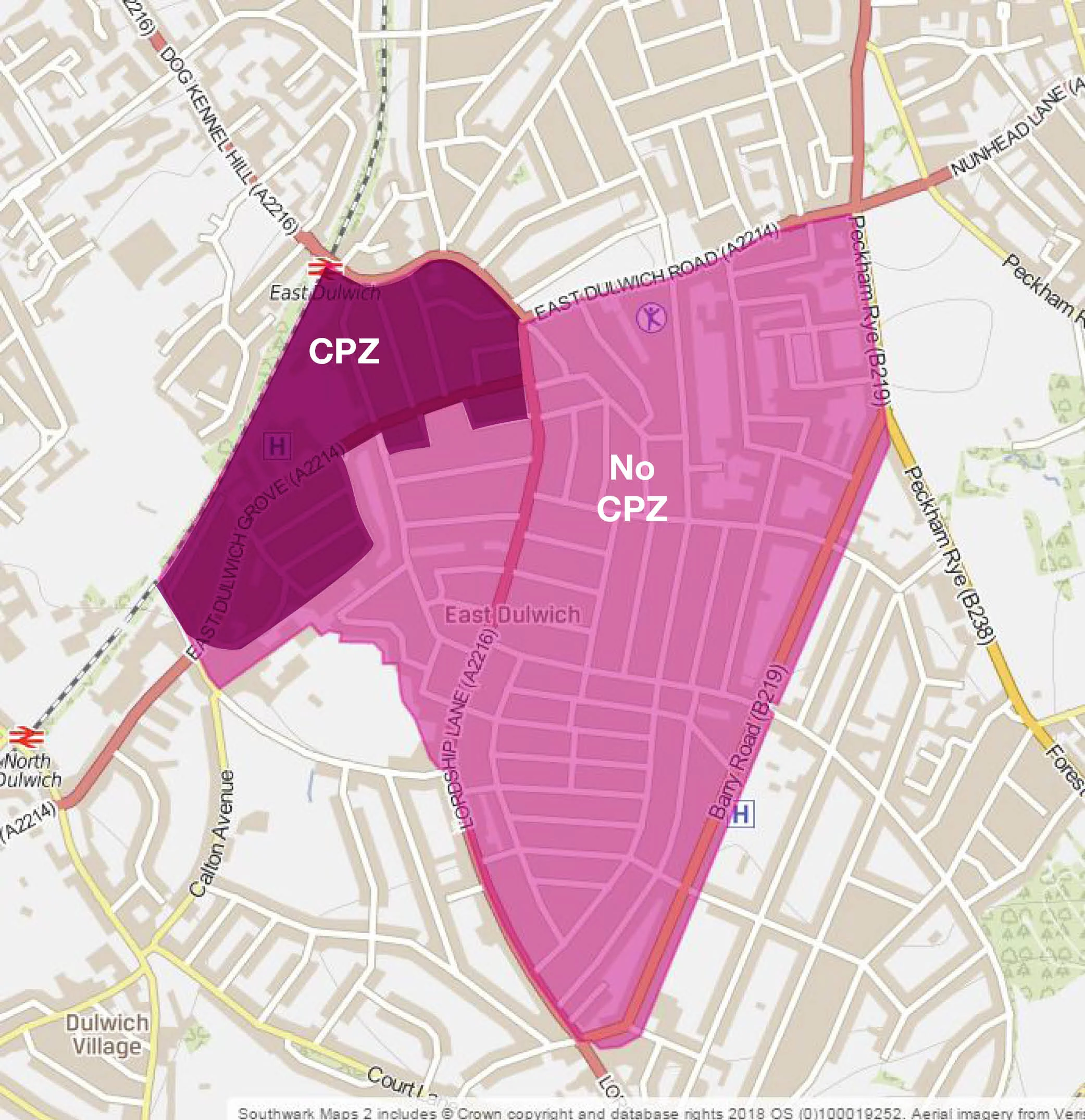 East Dulwich parking map.jpg