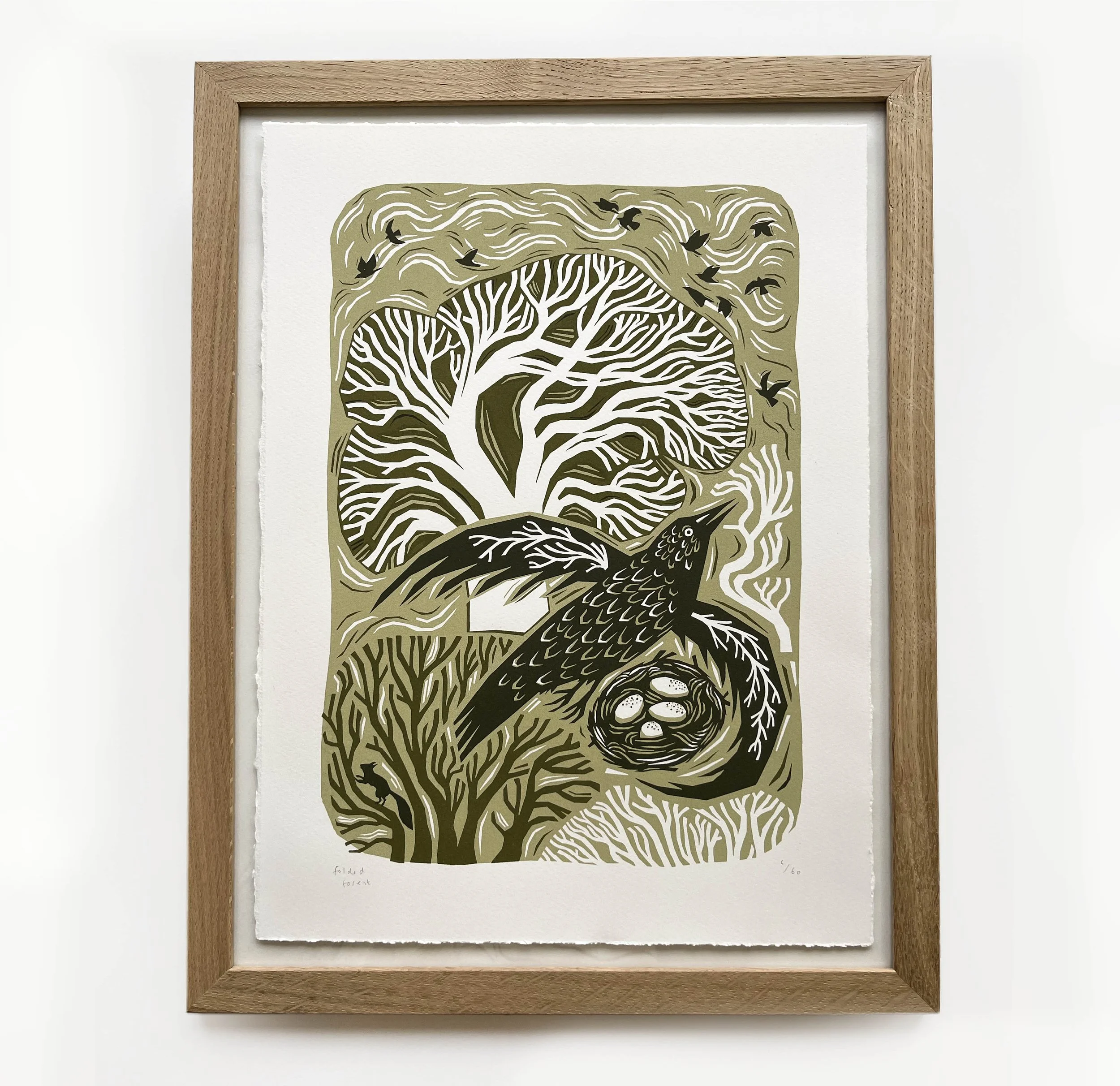 Woodland Bird Screen Print by Folded Forest — Folded Forest