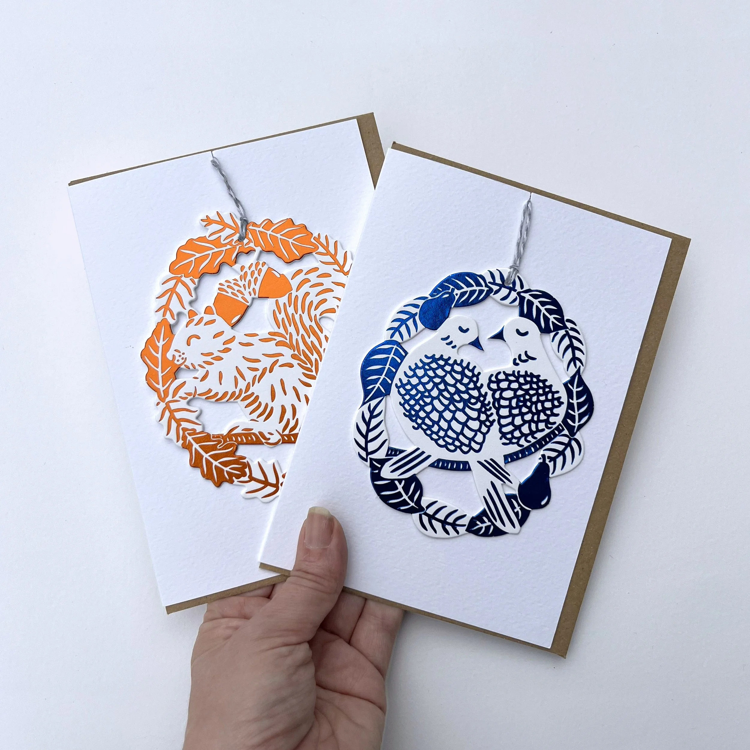 Foiled decoration cards pair.jpg