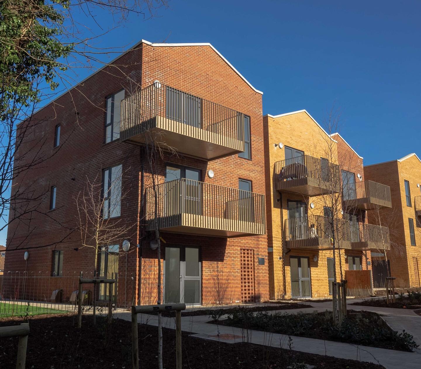 We&rsquo;re really proud of the brick and balcony details at Sheaveshill which recently completed in Barnet for @Opendoor_Homes. The medium density project contains 34 new dwellings for affordable rent and is located in a formerly poorly utilised bac