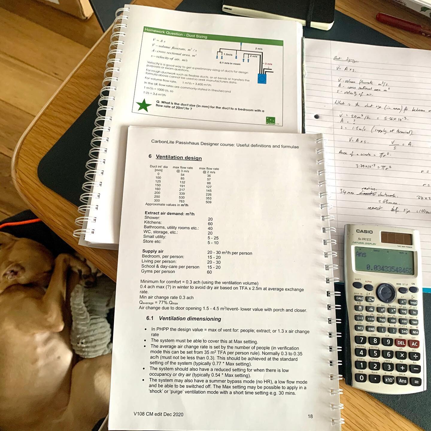 Despite Nelson&rsquo;s best efforts with the calculator he hasn&rsquo;t been the most diligent study companion for Louise who is currently flying through the Passivhaus Designer Course
.
.
.
#climateaction #netzero #barkitect #passivhaus #buildingper