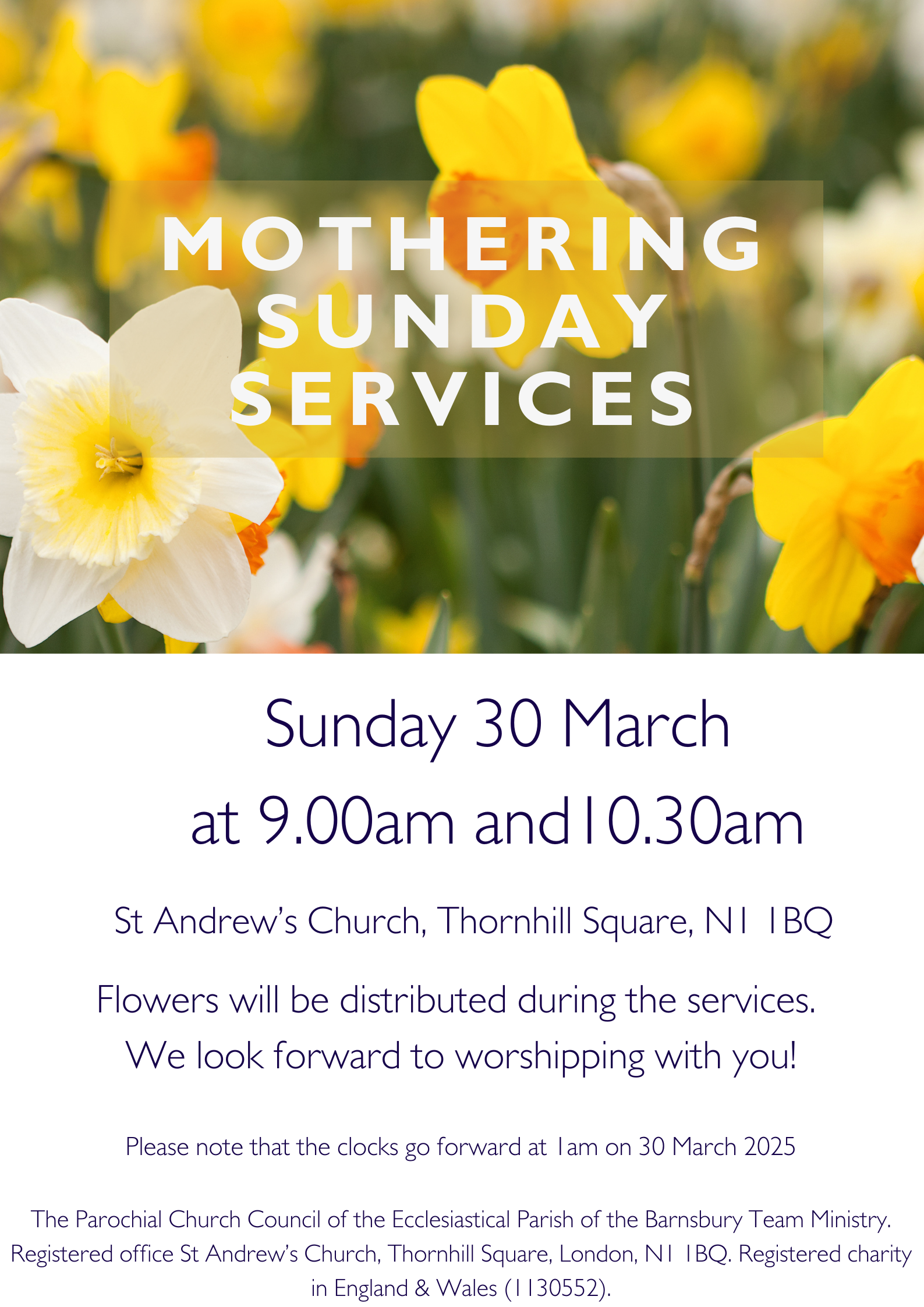 Mothering Sunday Services, 30 March