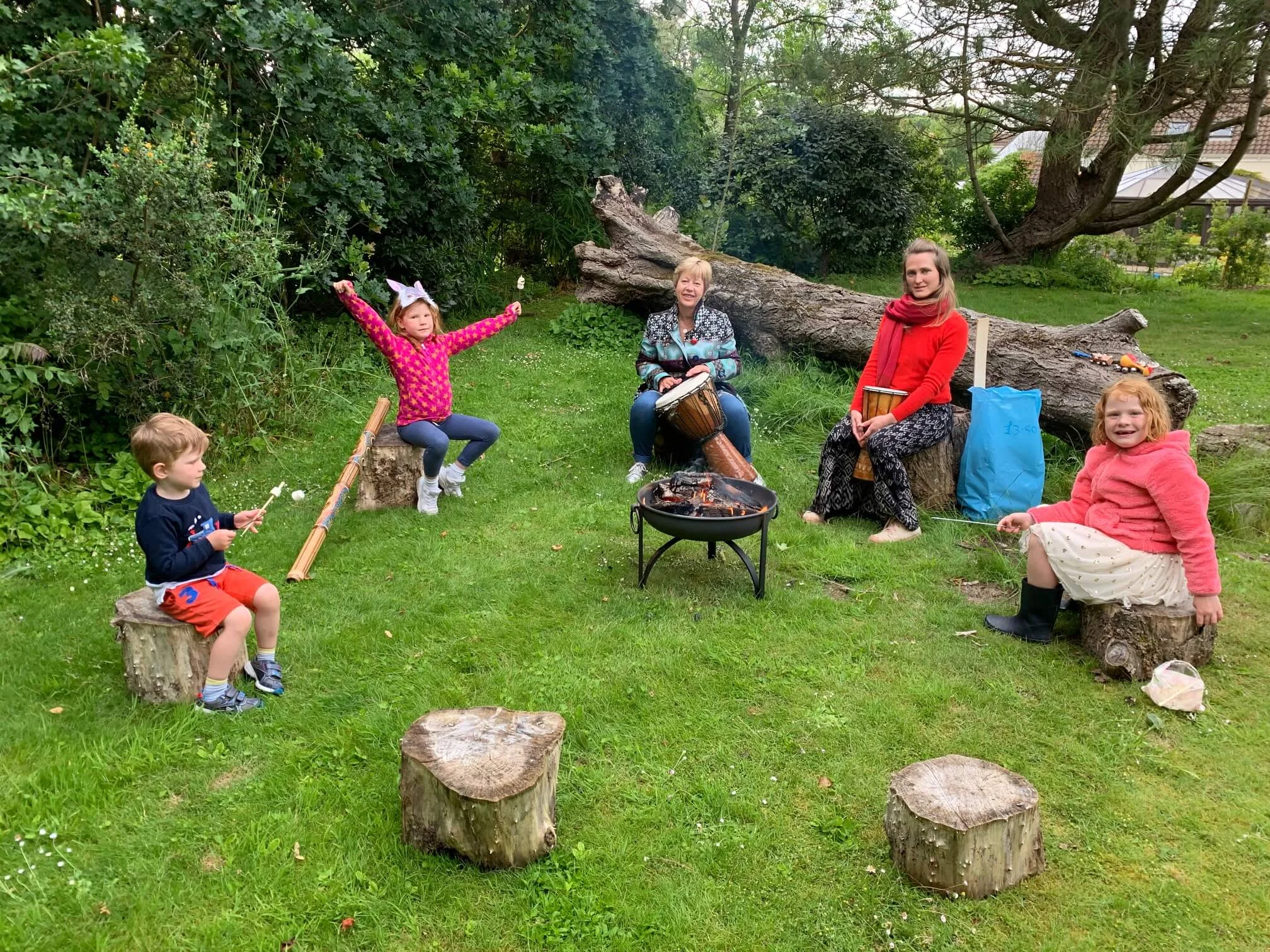 Fire, drums and marshmallows
