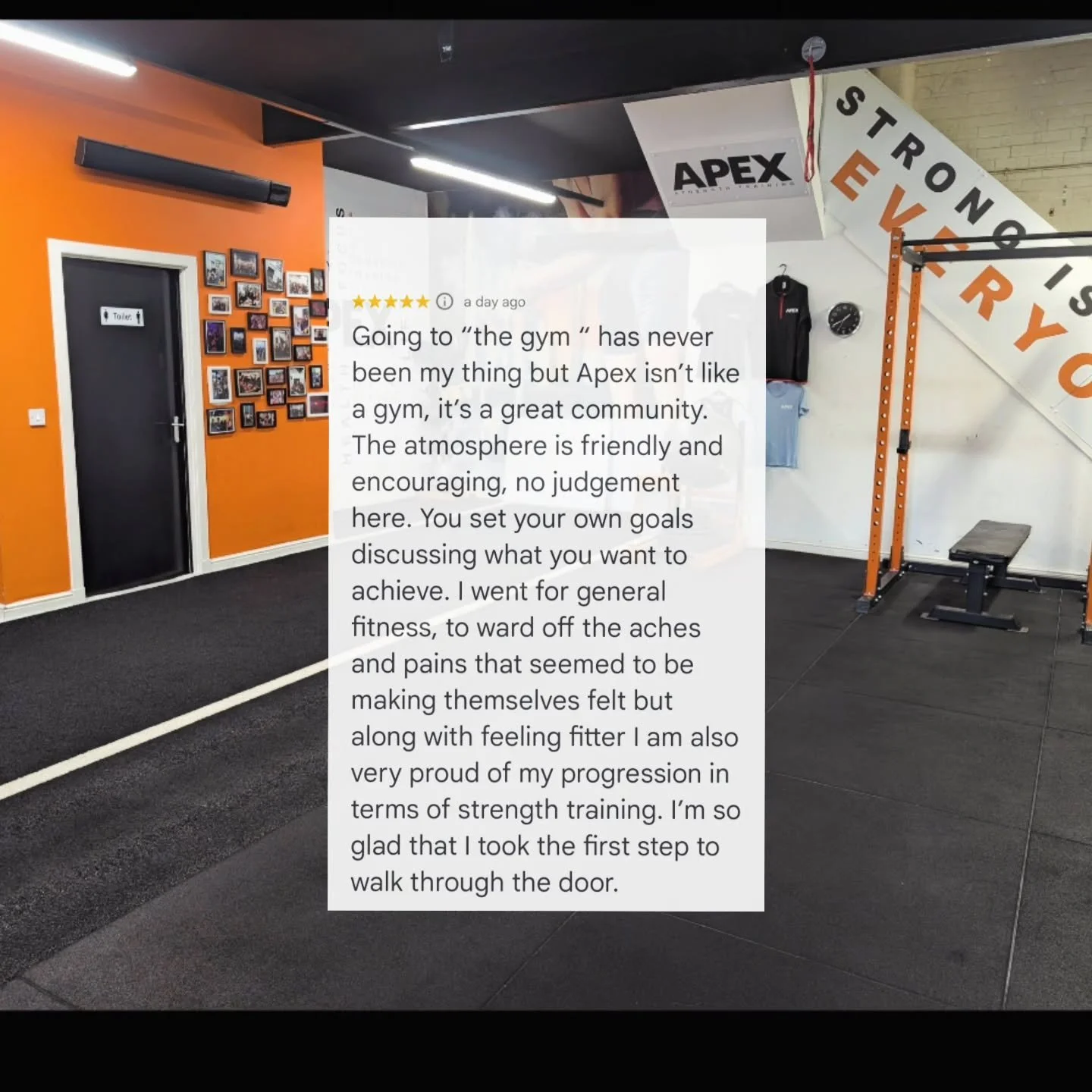 Running a small, family business means that even the smallest interaction, positive review or kind words go so, so far.

We've always wanted to be the place that takes people from "the gym isn't really my thing" to feeling genuinely healthy