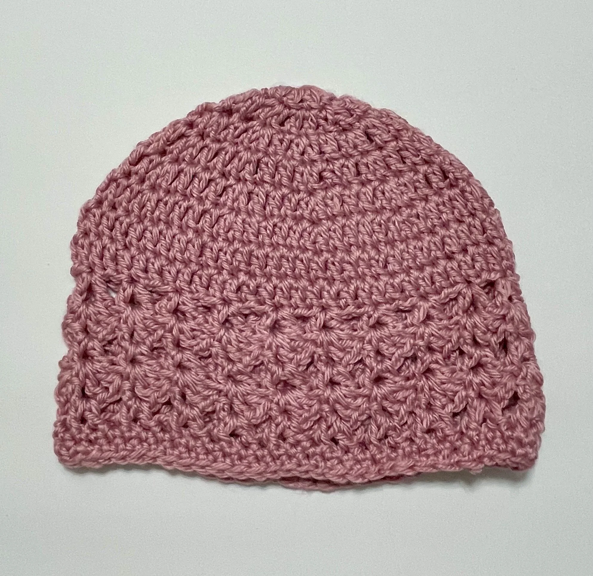 Fanci Rose Pink Crochet Beanie