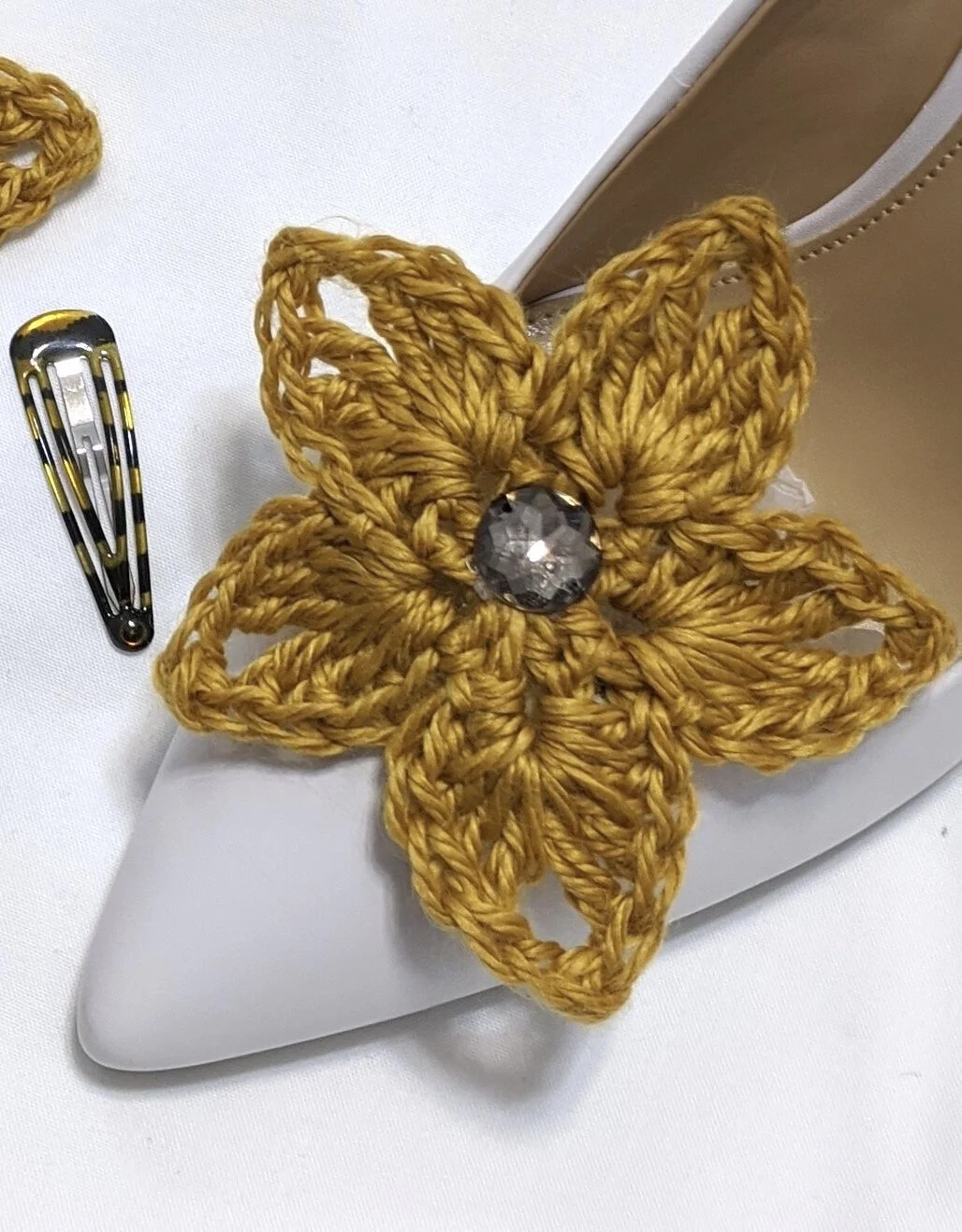 Starlyne Gold Crochet Brooch and Bracelet