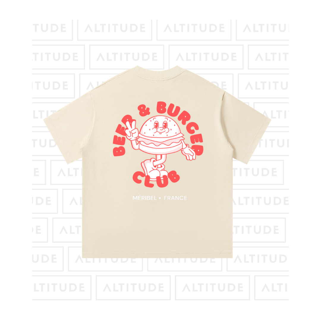 Beer & Burger Tee Apricot (Back).png