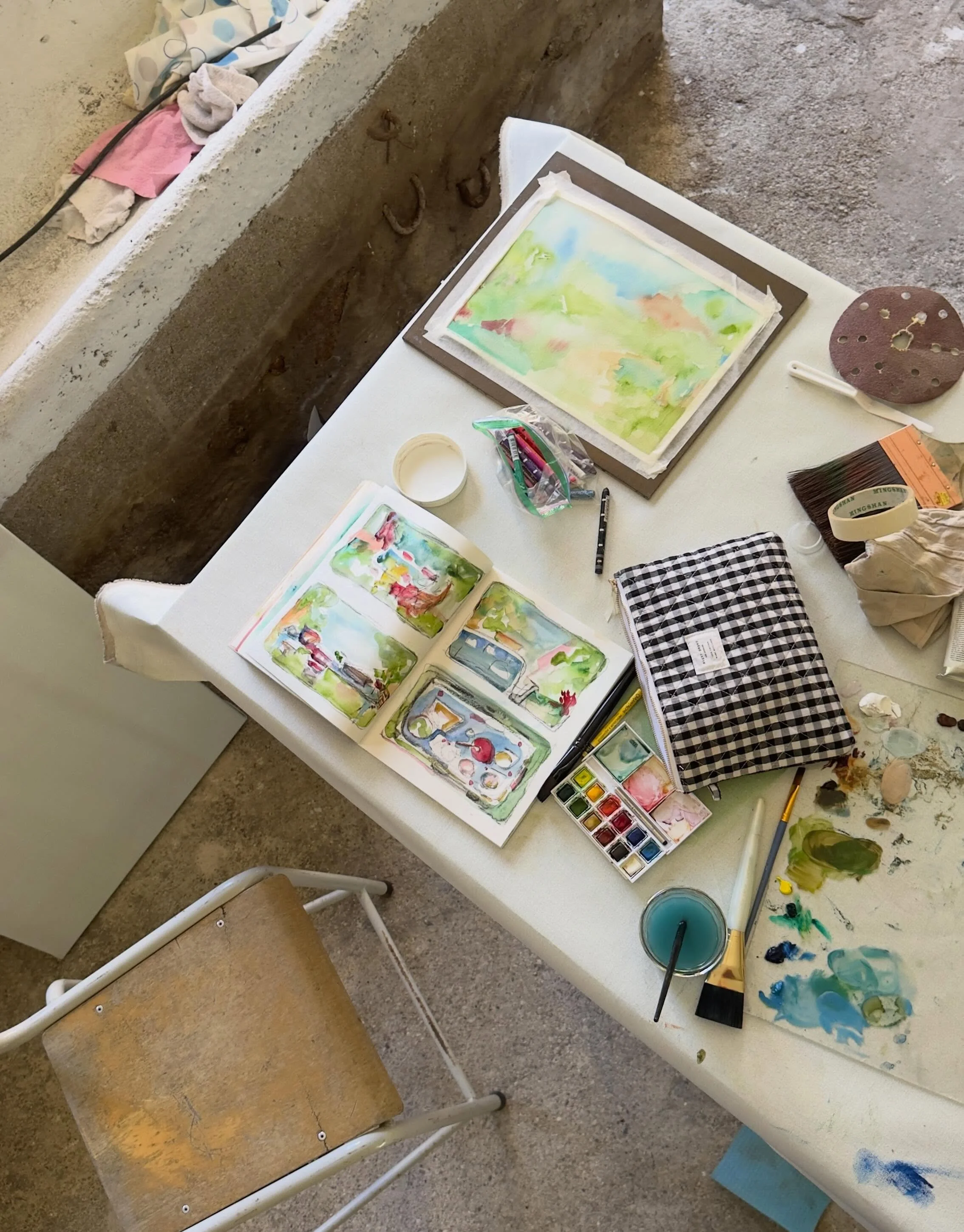 Settling in ✨ 

Thank you for all the well wishes and support - I am feeling grateful and grounded, I am learning so much, meeting people from all over the world, AND getting time to paint 🩵  things are good. talk soon! ✌️😘
