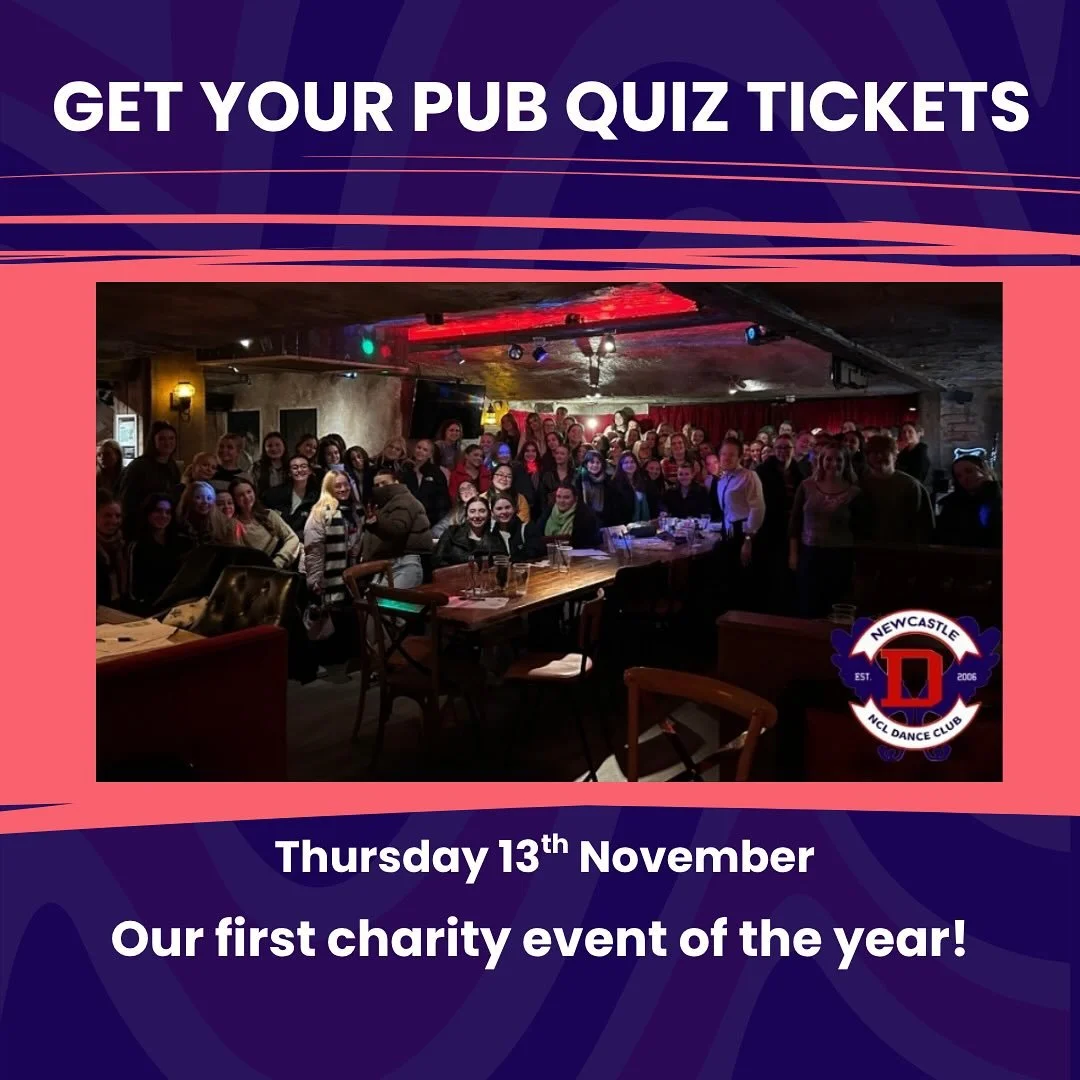 Tickets for our charity pub quiz are live on NUSU! Come along and raise money for Building Self Belief CIO!

We offer tickets for both dance club members and non members so bring everyone along! 

Once you have your ticket please fill out the form fo