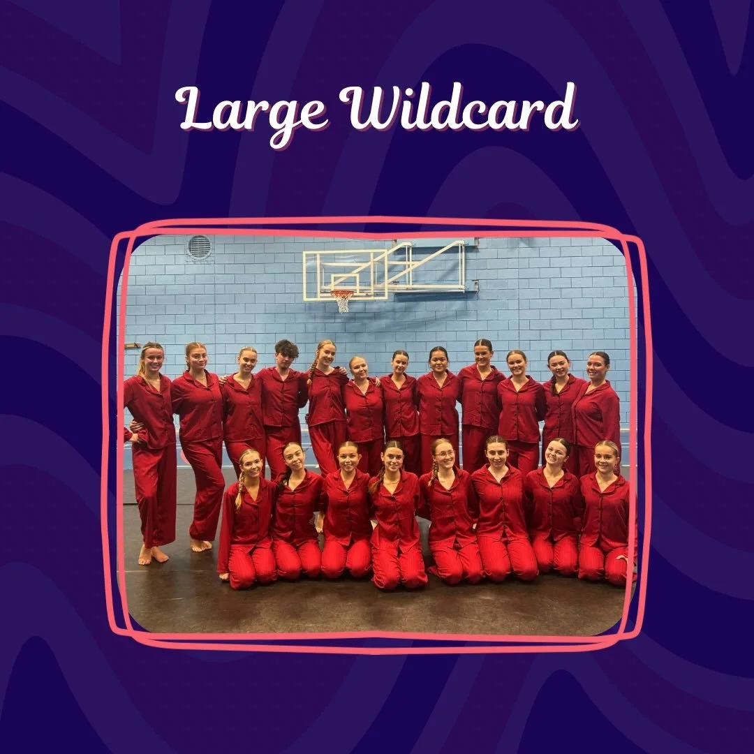 Finally, our wildcard comp teams 2025/26 🕺

Large Wildcard: choreographed by Danella Calling and Leah Bebb.
Small wildcard: choreographed by Mia Coleman.
Small wildcard: choreographed by Lara Ninan and Ollie Ayton.
Small wildcard: choreographed by K