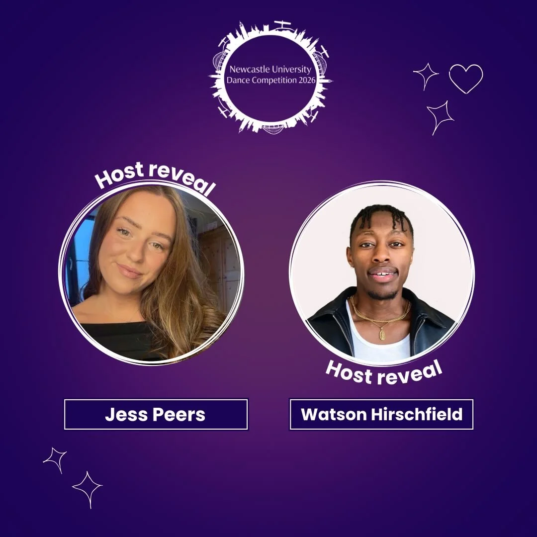 Next up we have your hosts for the comp! 

Watson and Jess are both NCL Dance Club alumni and we are so pleased to have them joining us again at the weekend 🕺

🌟 Watson (thatswatson) has launched a very successful career in content creation and rad