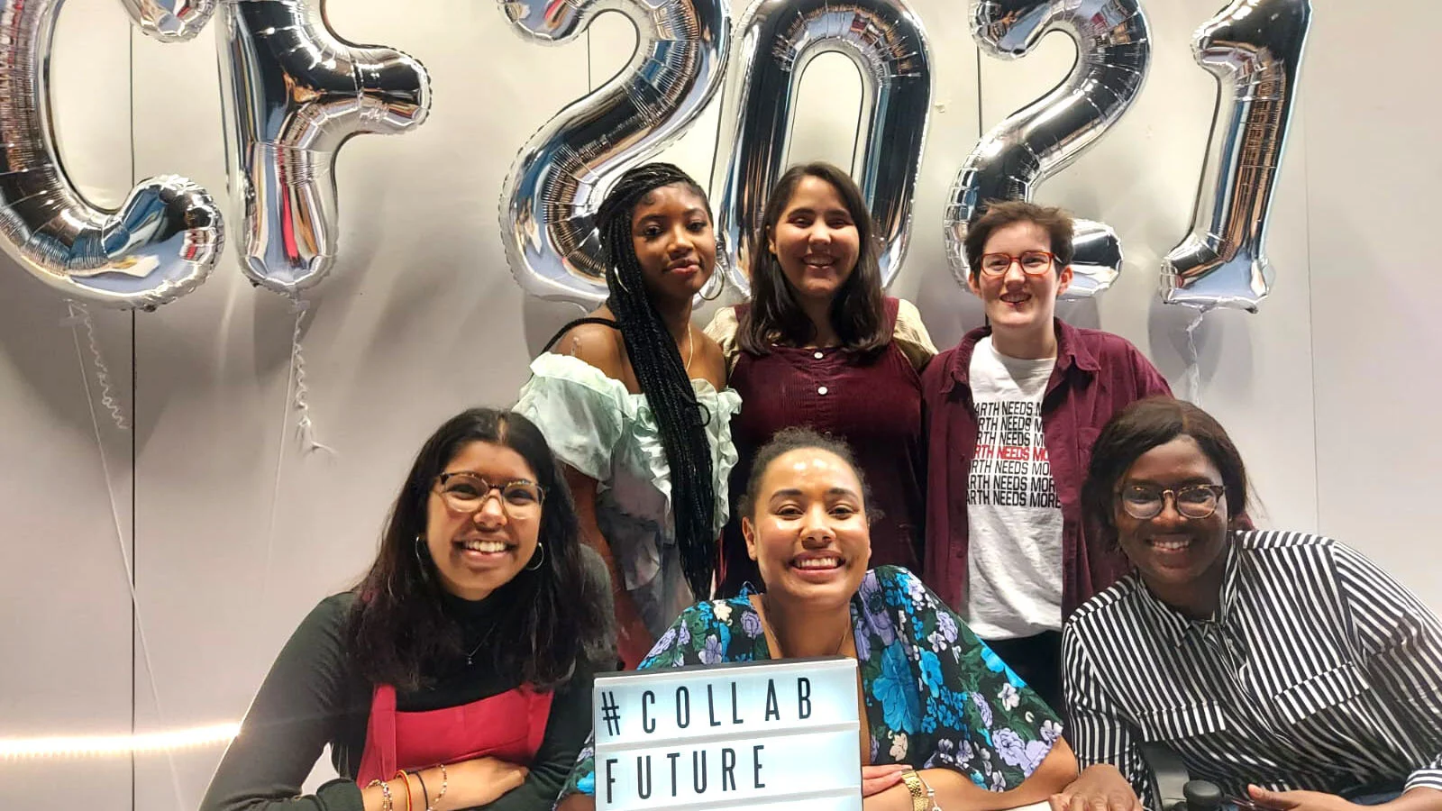 Collaborative Future 2021 interns - Nuriya, Laura. Shanice, Anne-Marie, Jane and Becky (Tracy not pictured)
