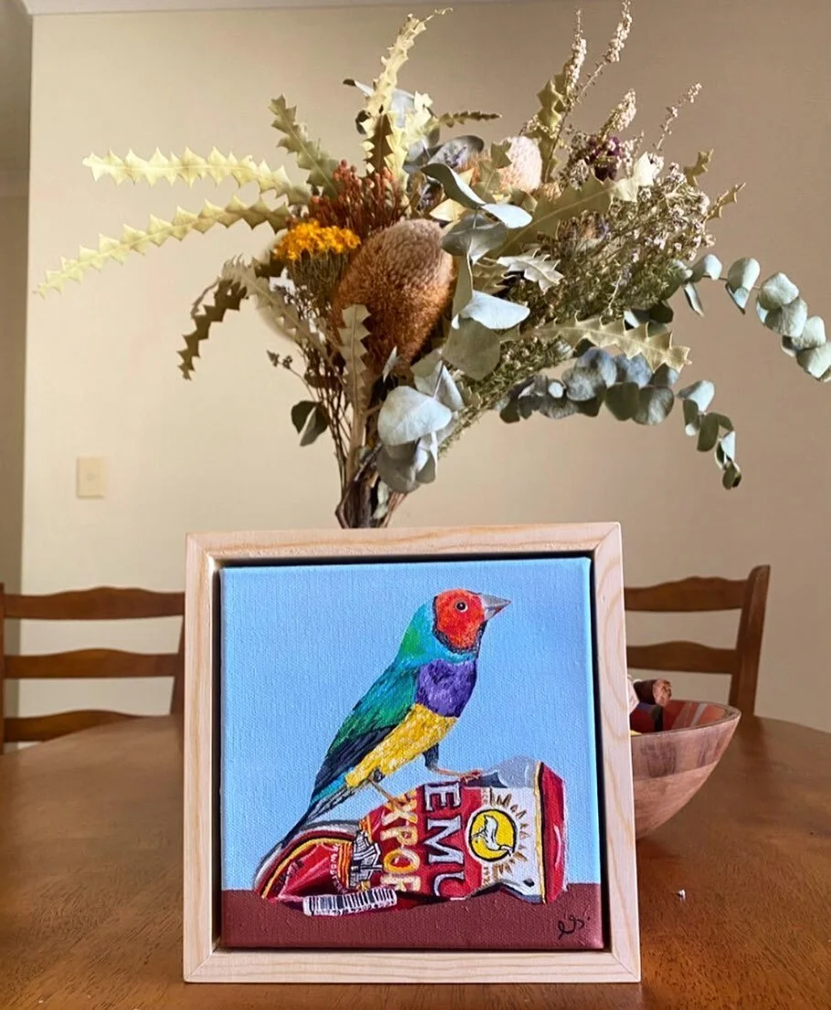 🔴 SOLD via @blackstumpgallery . Another @lucy_shorter_art out in the wild 🖼 . Thanks for your acquisition, @rat.in.the.hatt 😁