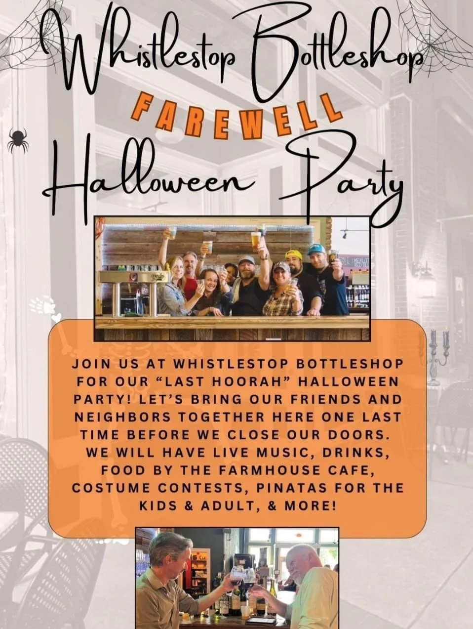 🎃 👻 WHISTLESTOP BOTTLESHOP’S FAREWELL HALLOWEEN PARTY 🎃 🧙‍♀️