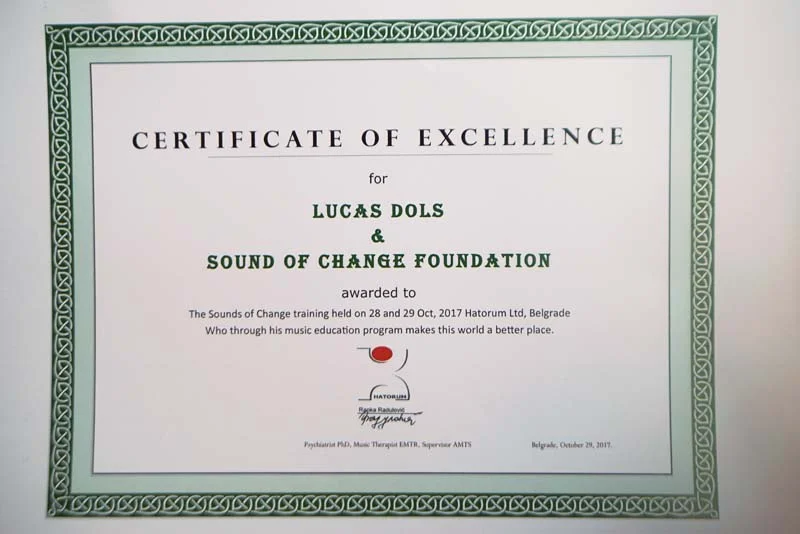 Certificate of exellence