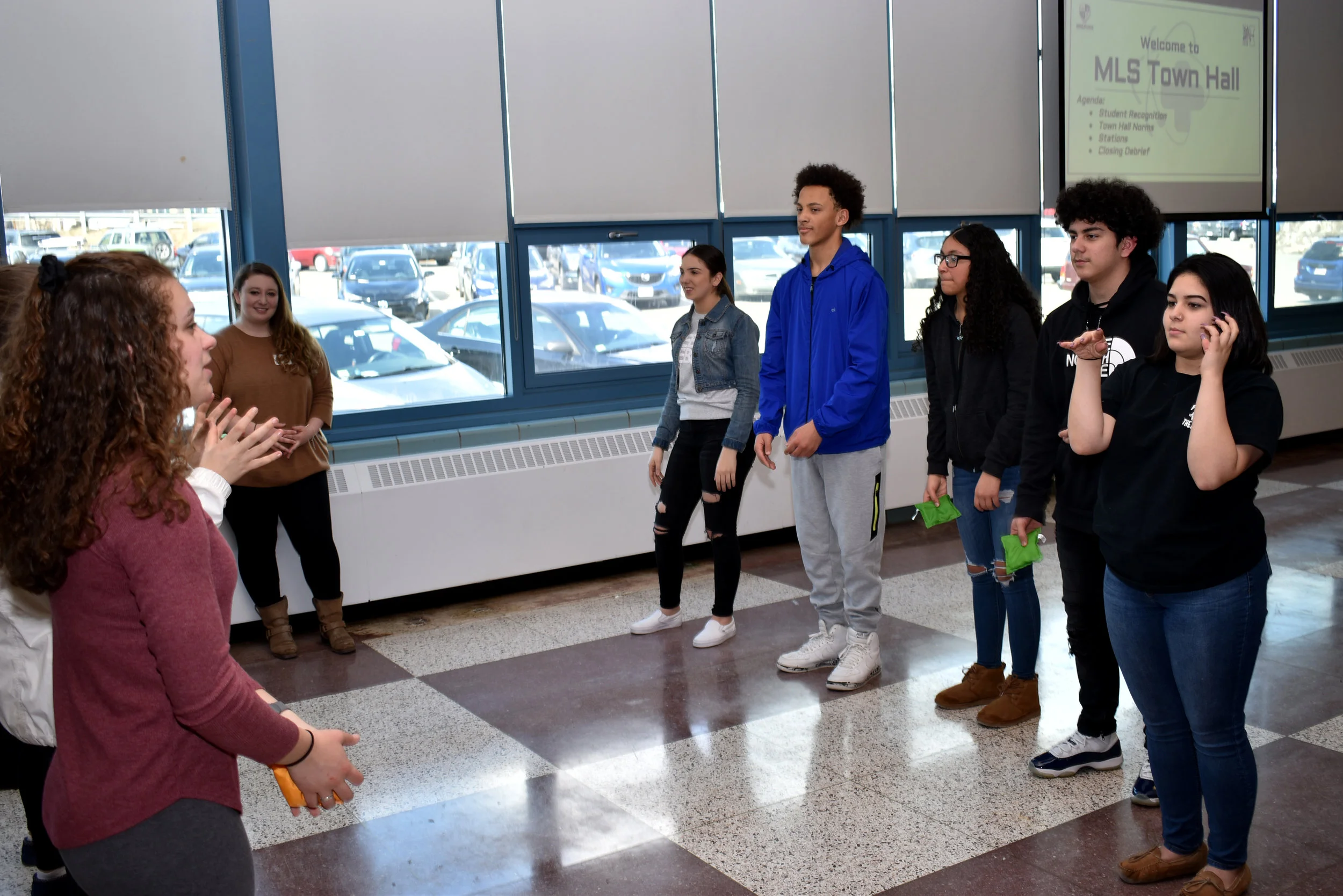  Medical Life Sciences students at the Holyoke North Campus High School in Holyoke, MA, learn about neuron communication and how drugs impact synaptic transmission by playing the Synapse Game (Spring 2019) 