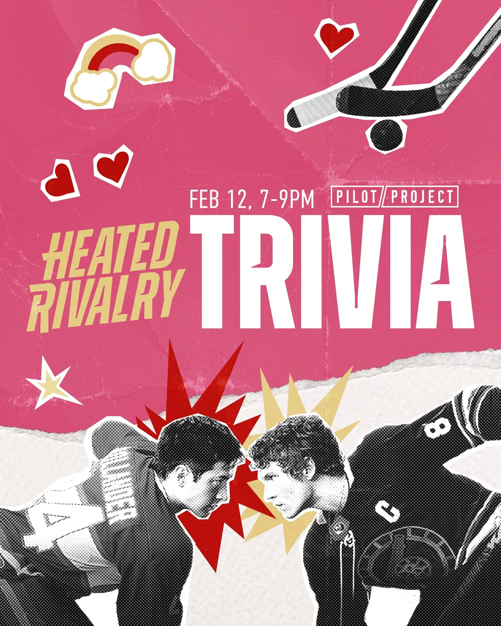 // Lace up for a Heated Rivalry&ndash;themed trivia night! We&rsquo;ll dig into deep cuts from the series, with a handful of light real-life hockey questions mixed in for good measure. Grab a team, order a beer, and test your athlete expertise // RSV