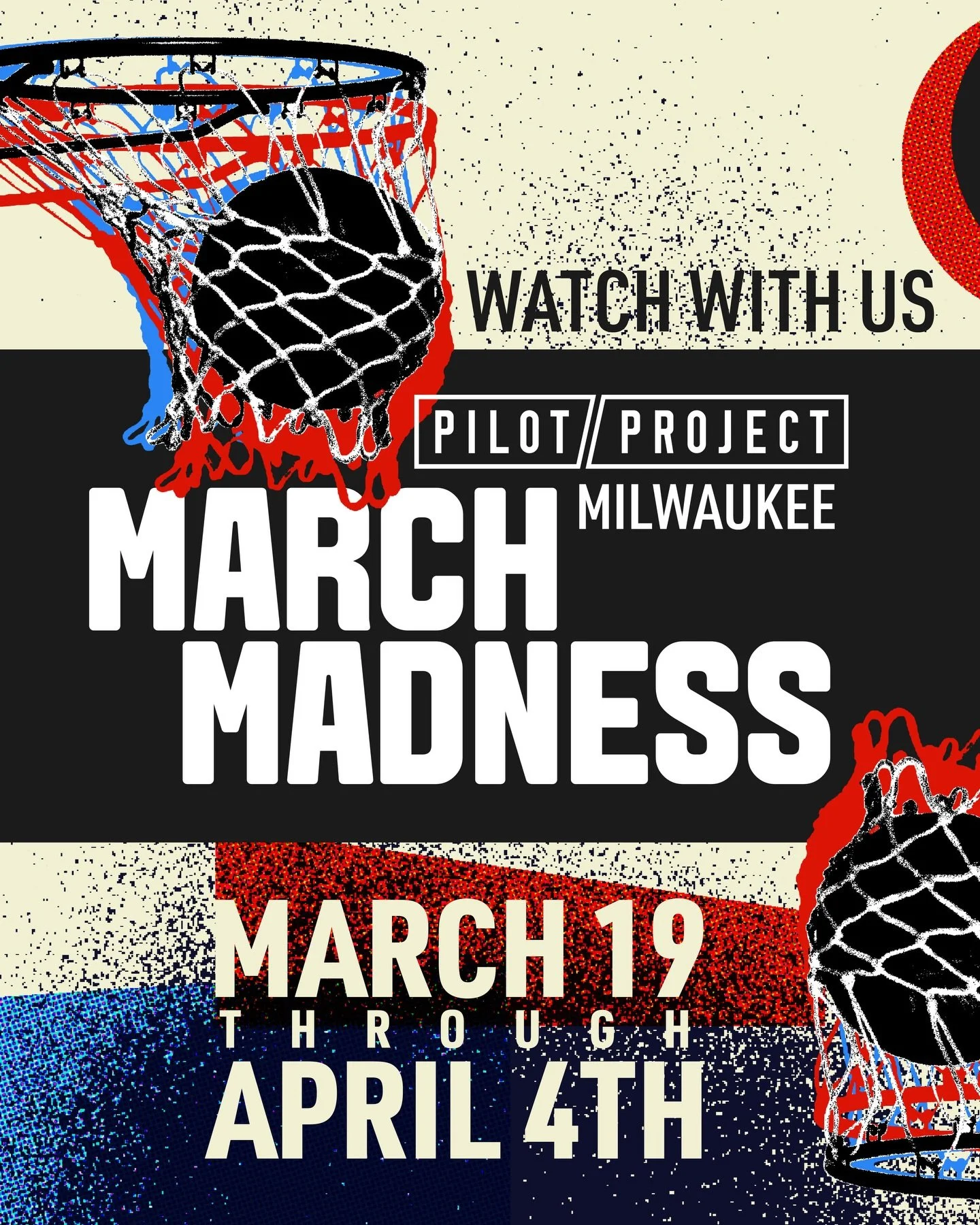 // MARCH MADNESS AT PILOT PROJECT🏀 // Whether you are a basketball fanatic or just like picking winners based on the teams&rsquo; mascots, Pilot Project is the place to watch all the madness // We&rsquo;ve also got lots of specials + deals going unt