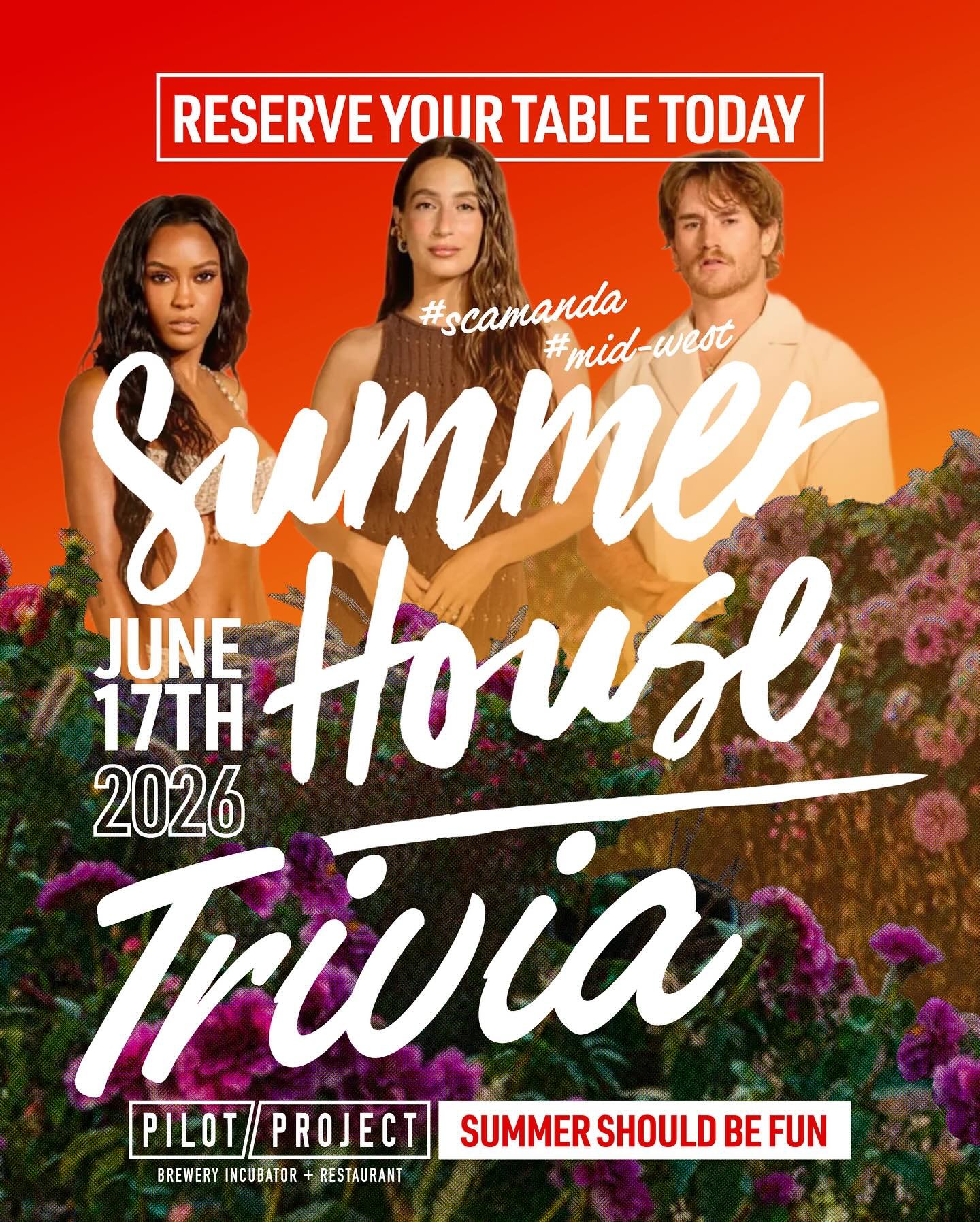 // Calling all Bravoholics! Grab your roommates, activate your group chat, and join us at Pilot Project on Tuesday, June 17th from 7:00&ndash;9:00 PM for a night dedicated to all things Summer House. //

From unforgettable parties and iconic one-line