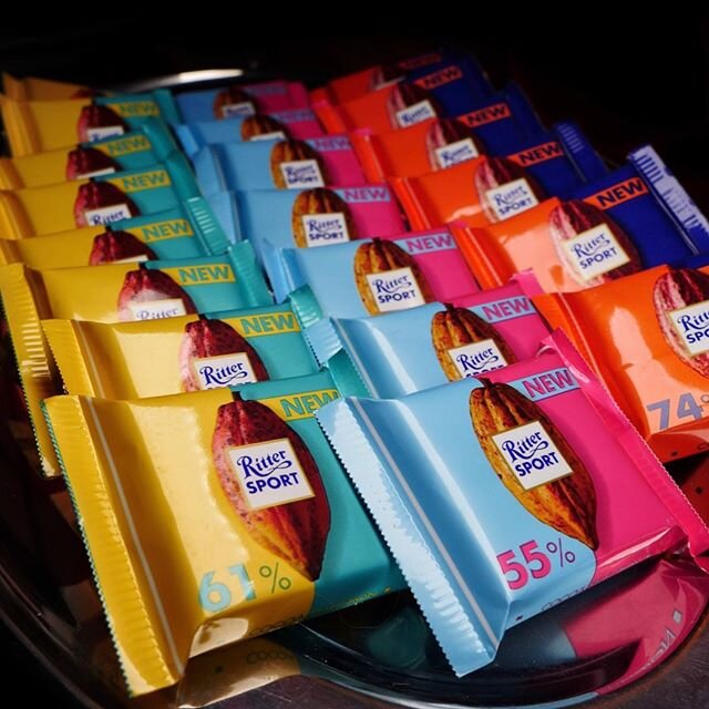 Valentines, schmalentines, just give us all the chocolate! We&rsquo;re still dreaming about these single origin dark chocolates from @ritter_sport_chocolate we tried at #lanafest #perfection ❤️🍫🥰 #chocolate  #chocolatelover #rittersport #singleorig