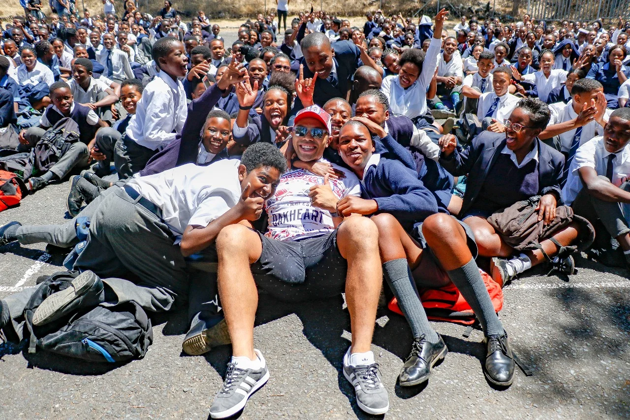 Bryan Habana and Cape Town 10s visit SOHK partner school Vista High