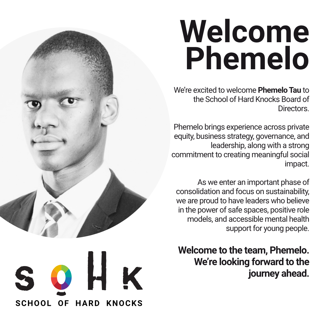 School of Hard Knocks Welcomes Phemelo Tau to its Board of Directors