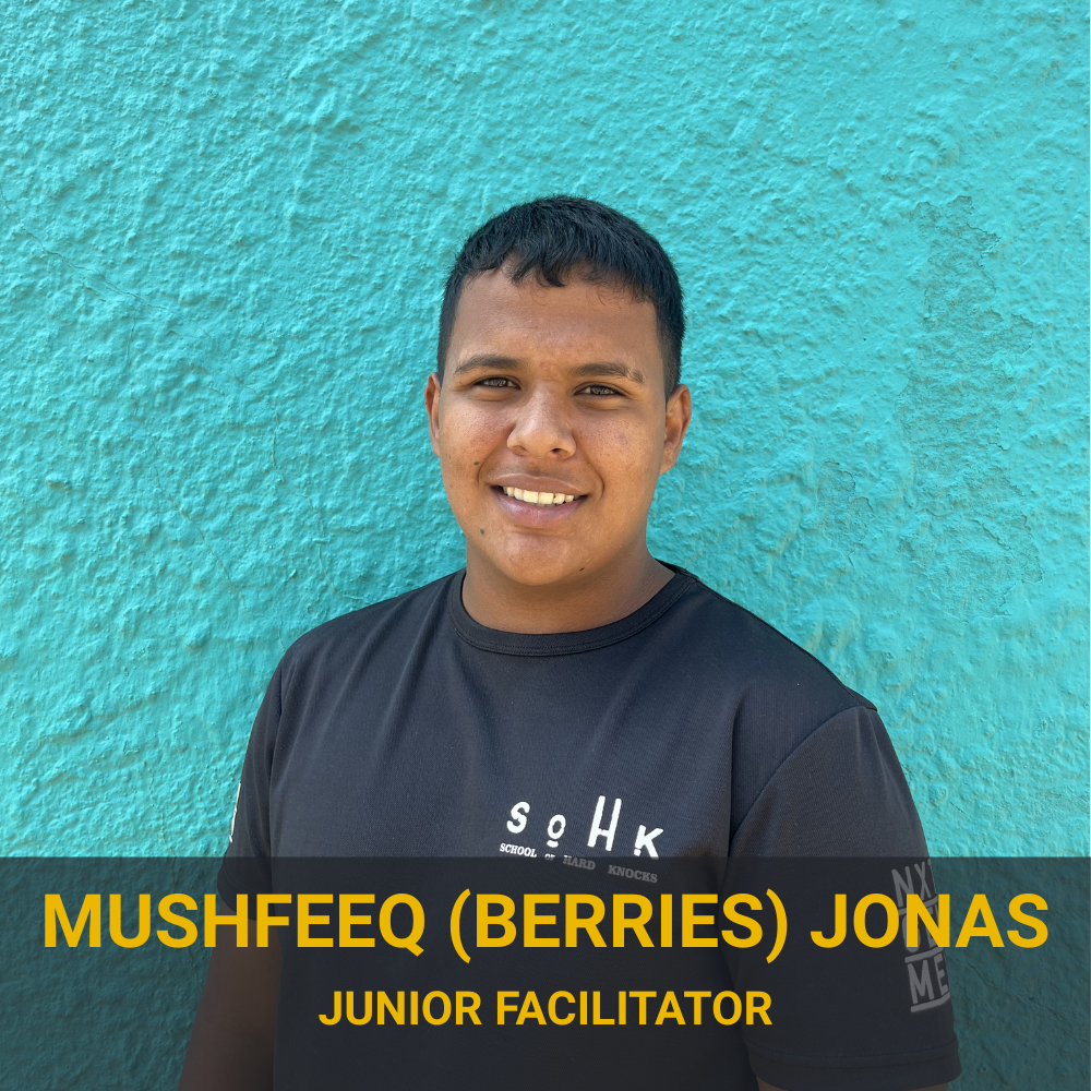Mushfeeq (Berries) Jonas, Junior Facilitator.