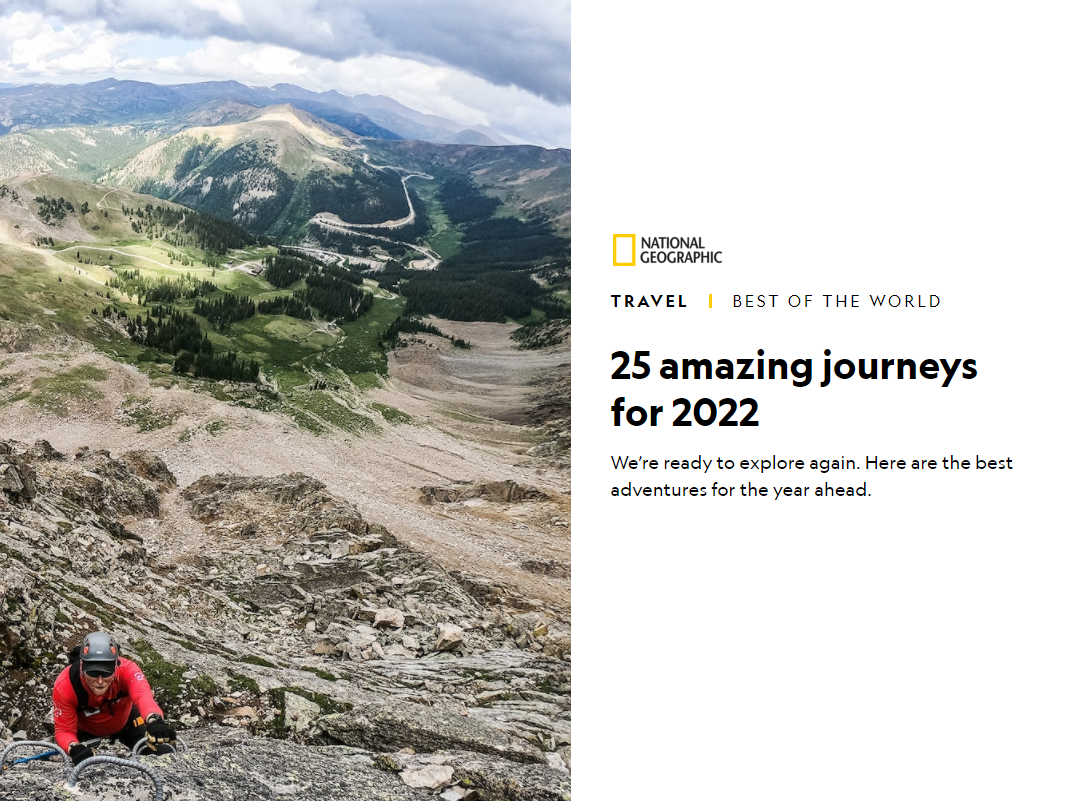 Belize makes "25 amazing journeys for 2022" list