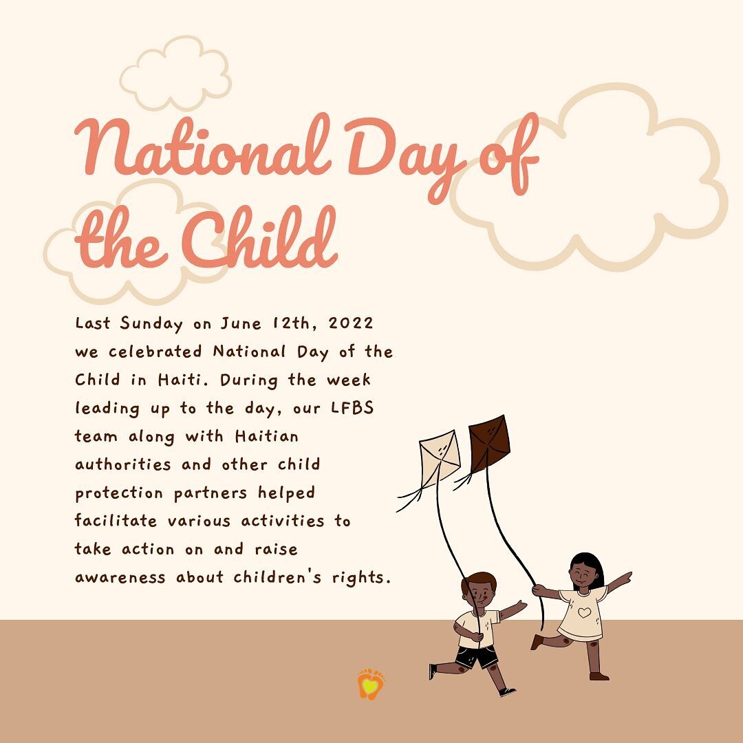 On June 12th 2022, we celebrated National Day of the Child in Haiti. This years theme was 'end violence against children' and to raise awareness about this as well as children's rights, we had multiple events leading up to the day throughout the comm