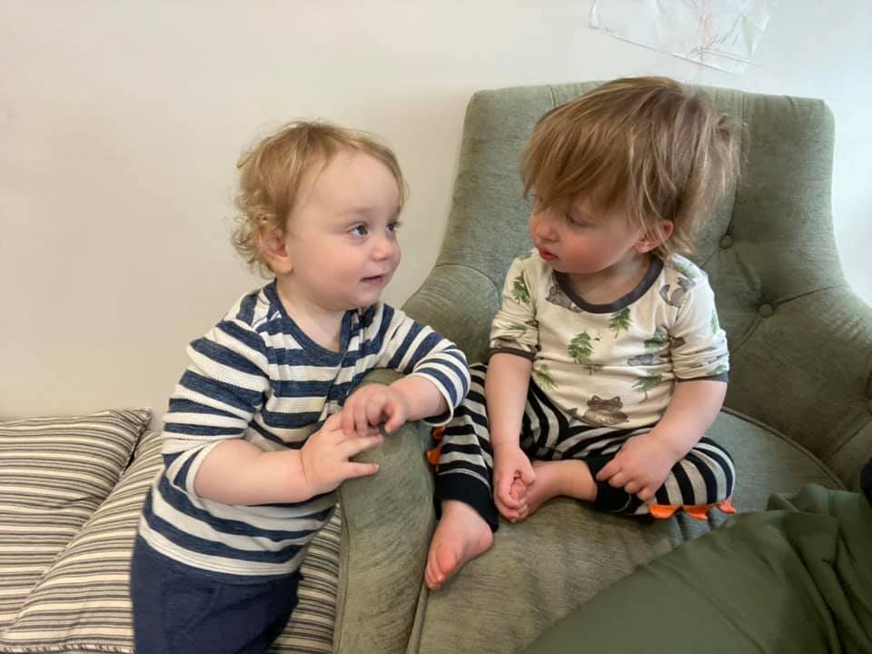 Having a friendly chat in the Toddler Room
