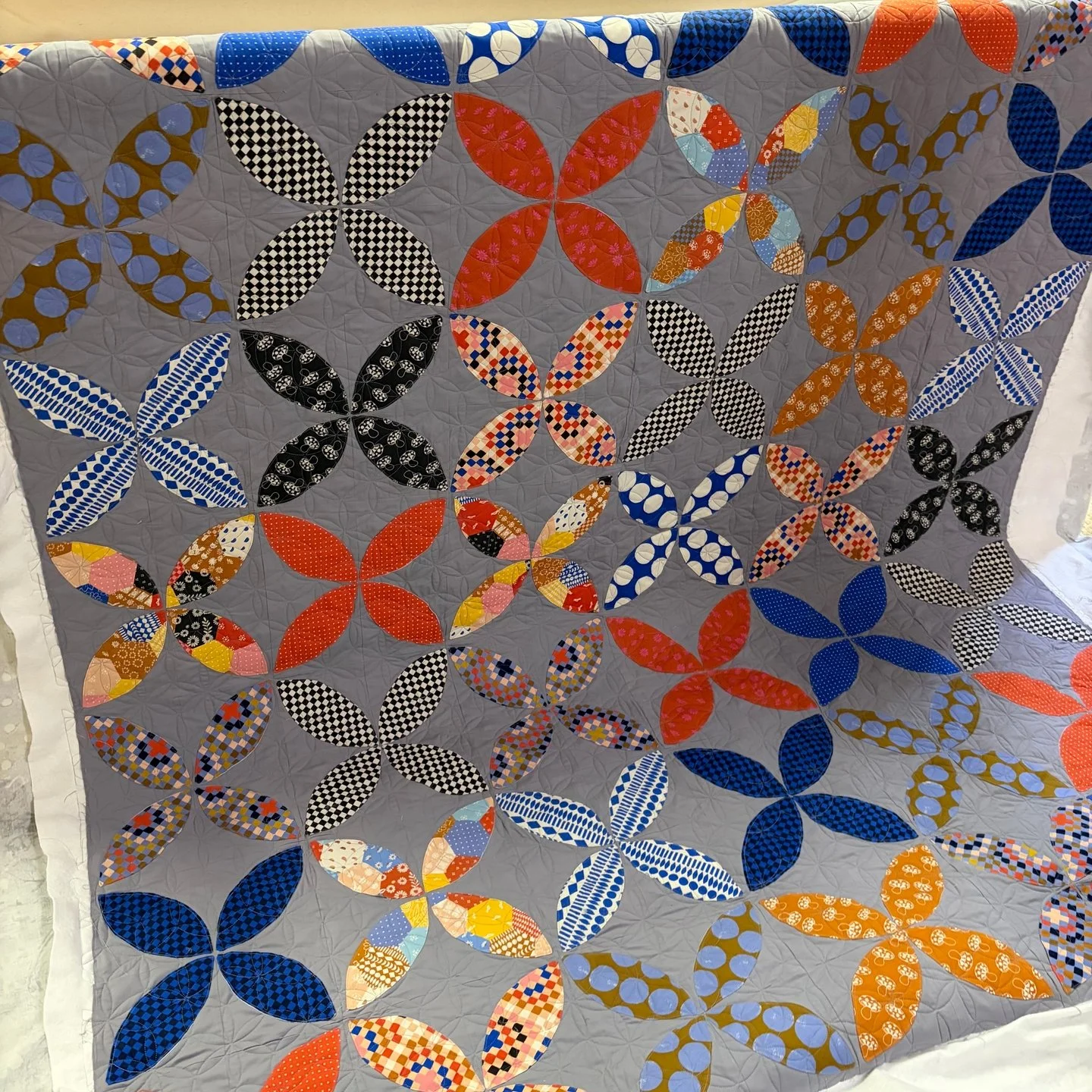 Padma made this quilt for a friend that was recently diagnosed with cancer. I felt honored to get to work on a quilt that means so much!

I was telling someone recently that I love that quilts can be therapeutic for the maker, and a tangible expressi