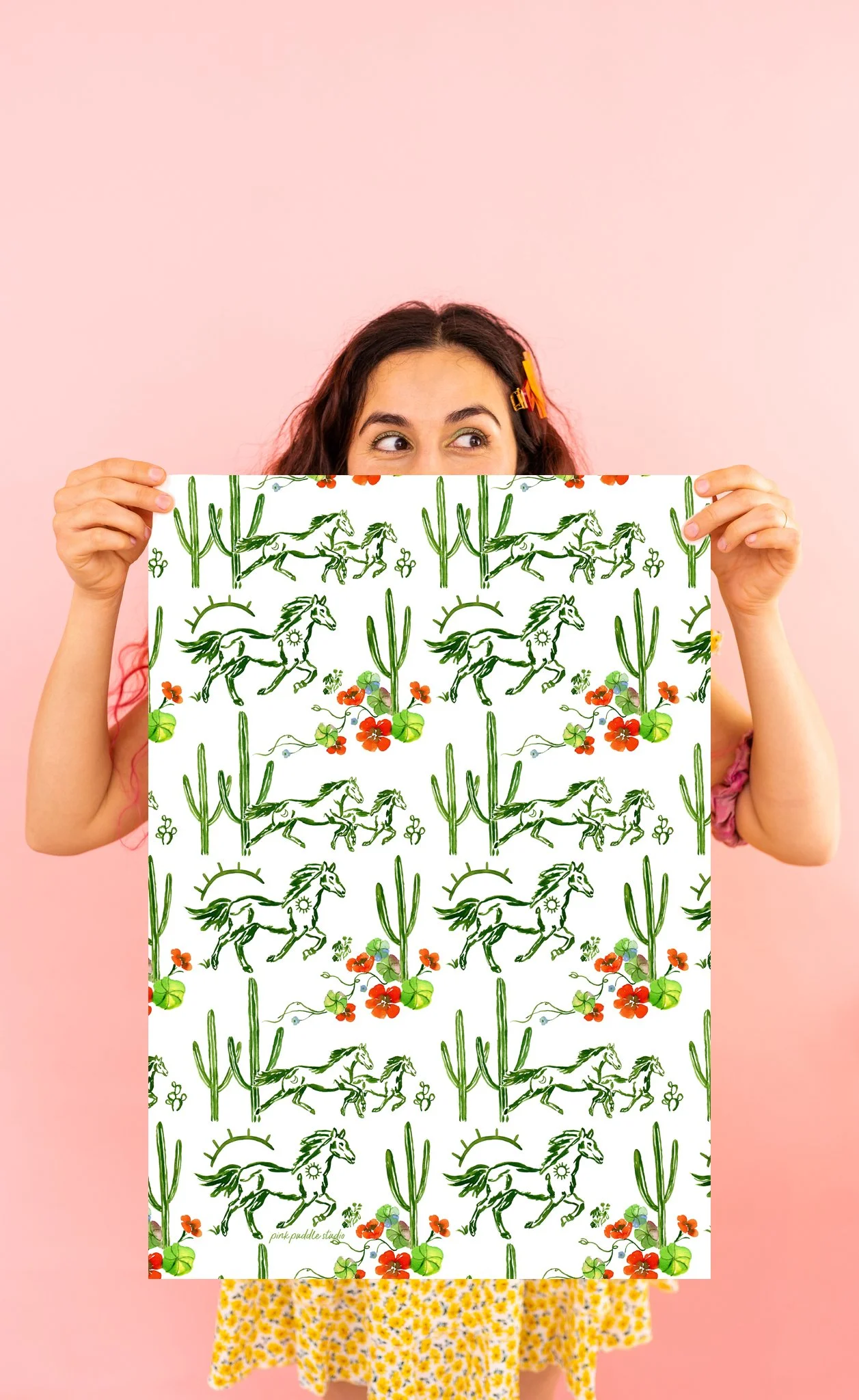Wild Horses in the Desert Kitchen Tea Towel