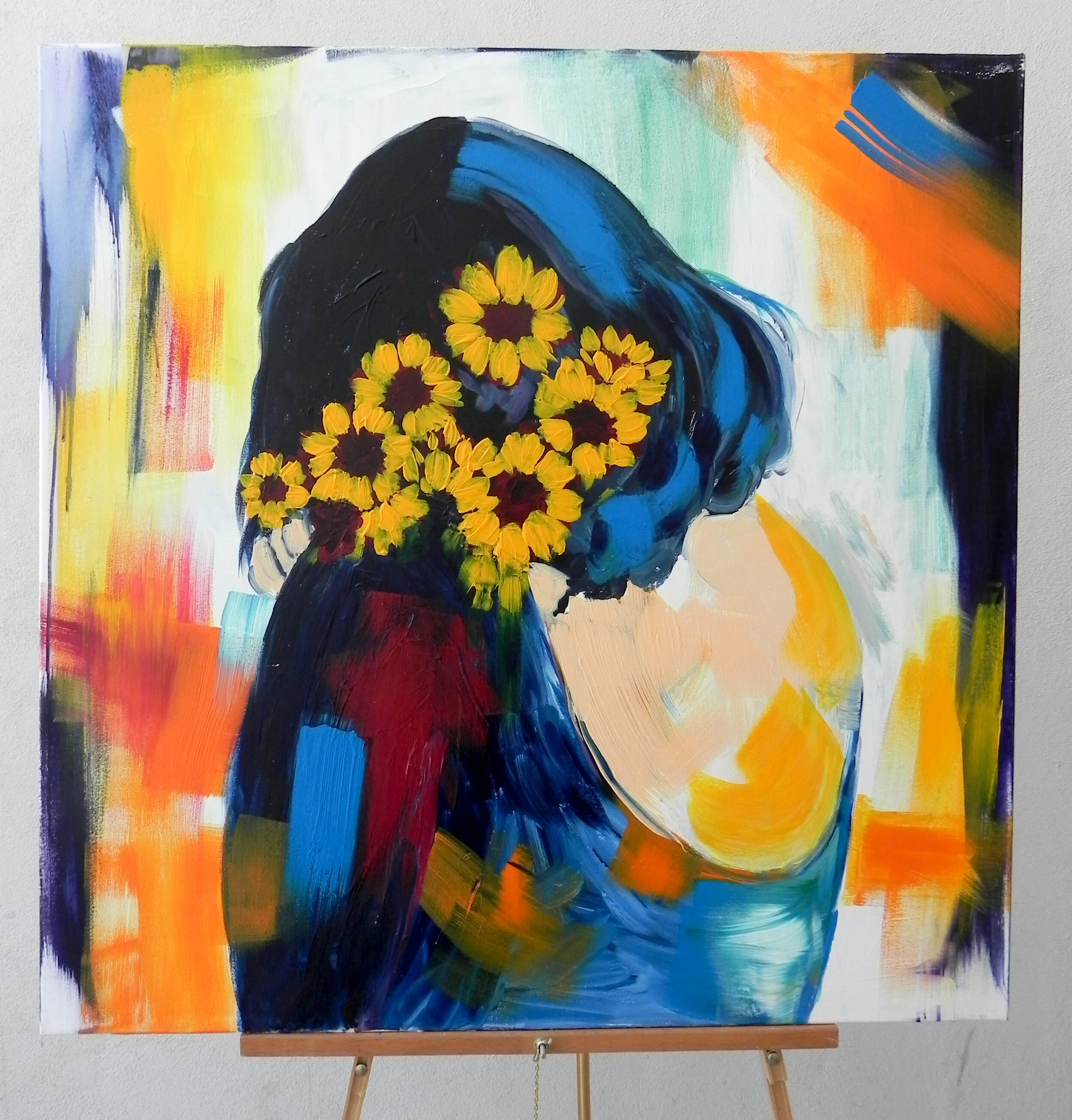 “Bundle Your Thoughts” Acrylic on Canvas 36x36” $575