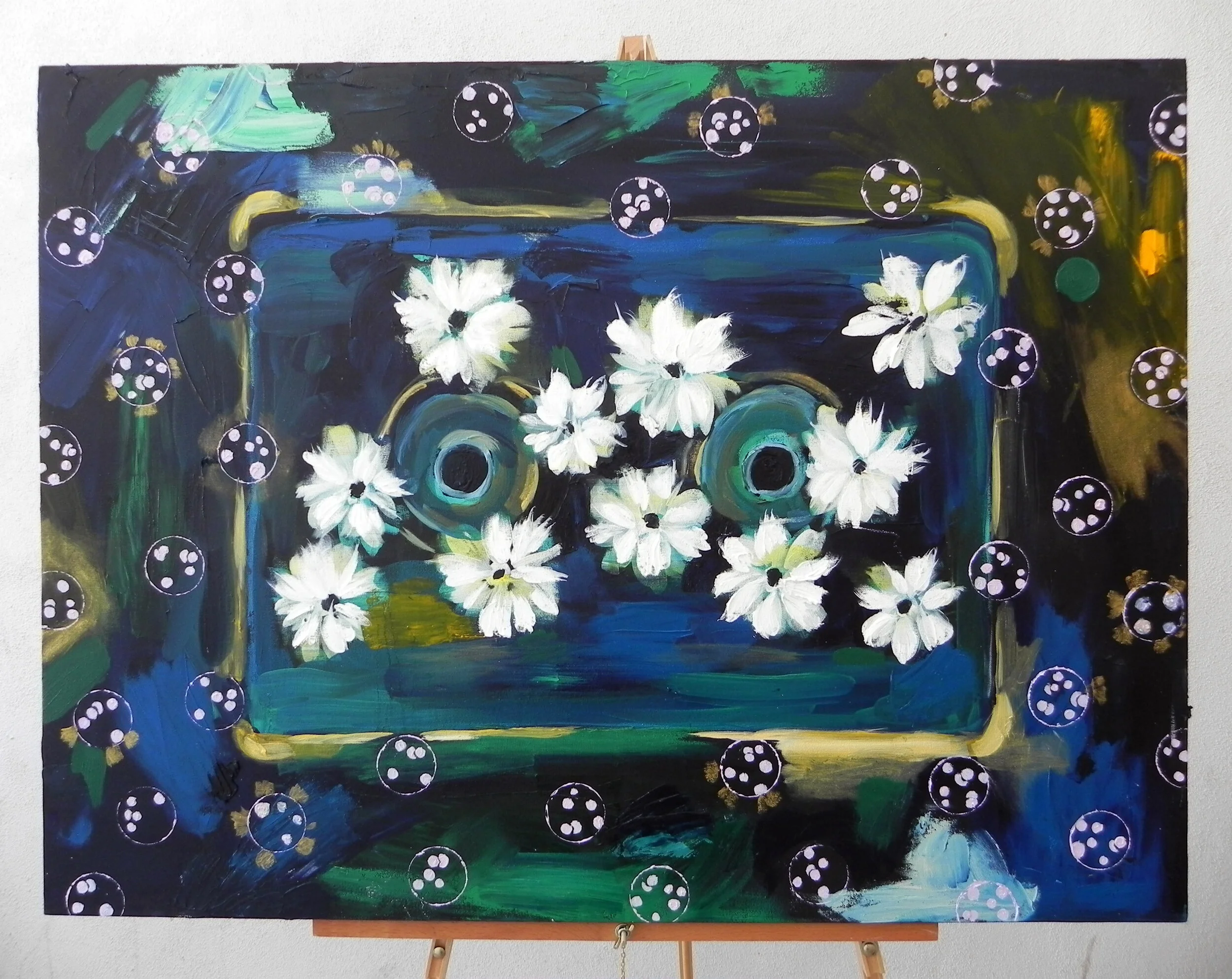 “On Repeat” Oil on Canvas 24x36” $450
