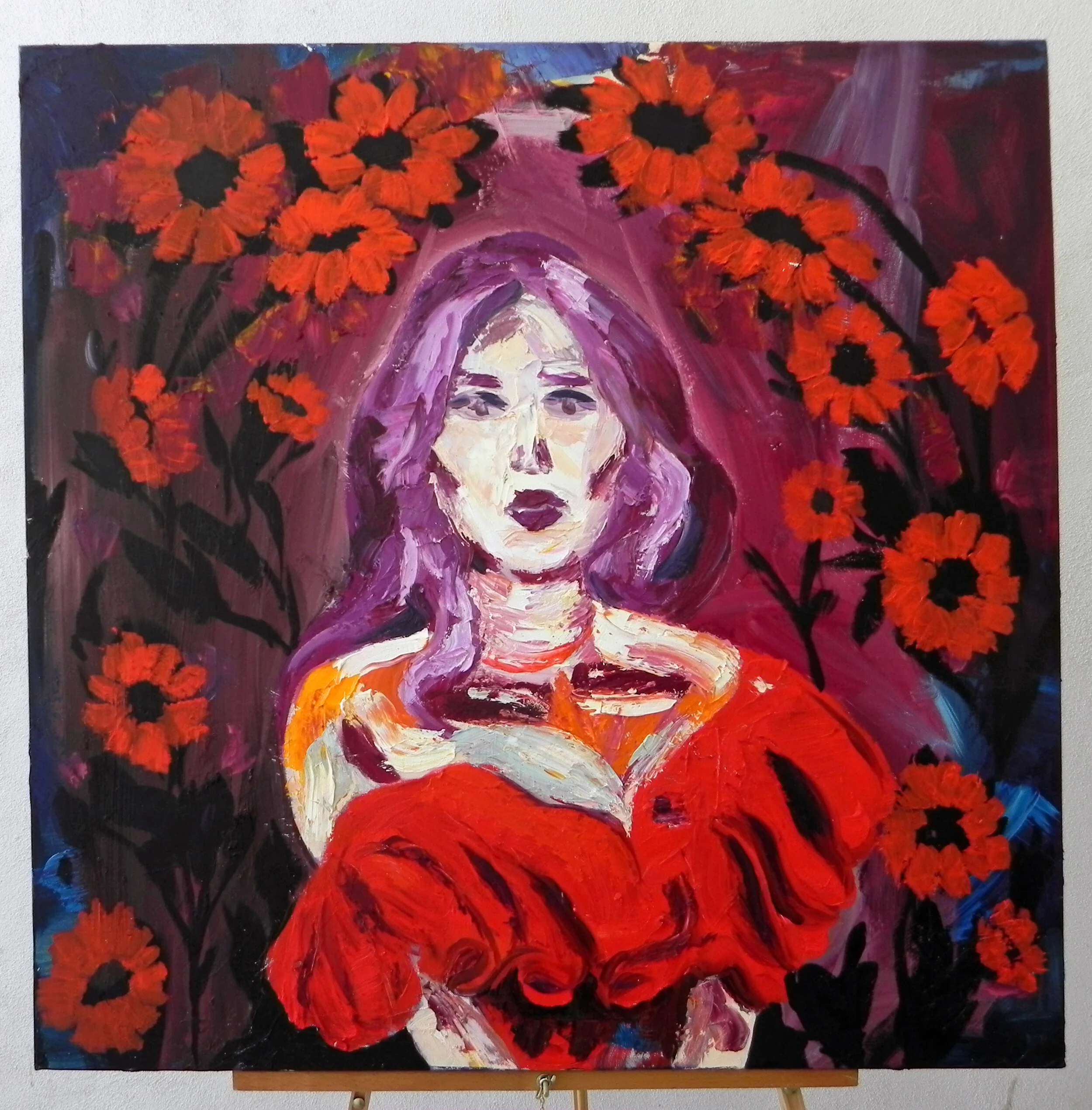 “Posing or Pretending” Oil on Canvas 36x36” $575
