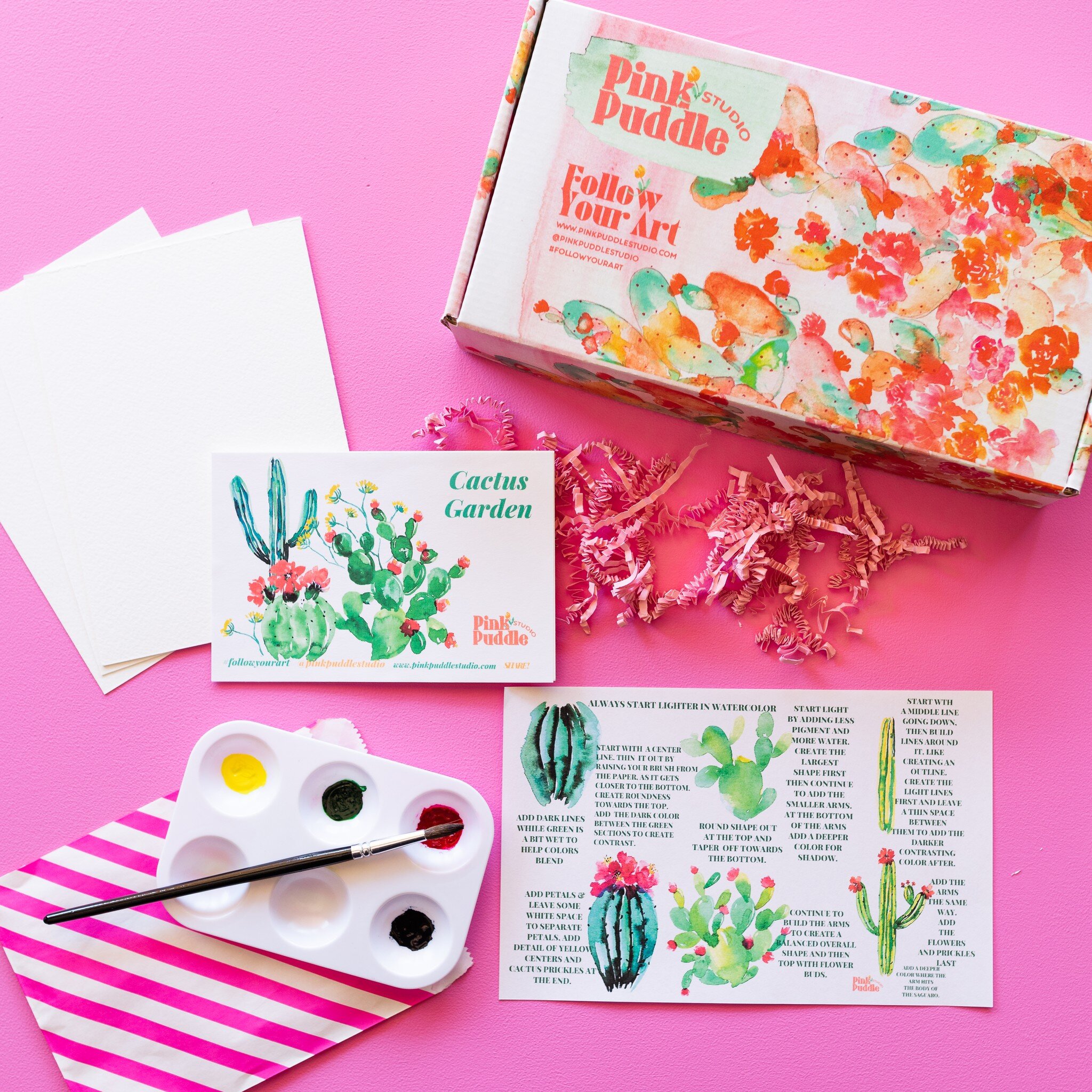 Pre-Order Watercolor Botanical Garden A Modern Approach to Painting Bold  Flower, Plants and Cacti — Pink Puddle Studio