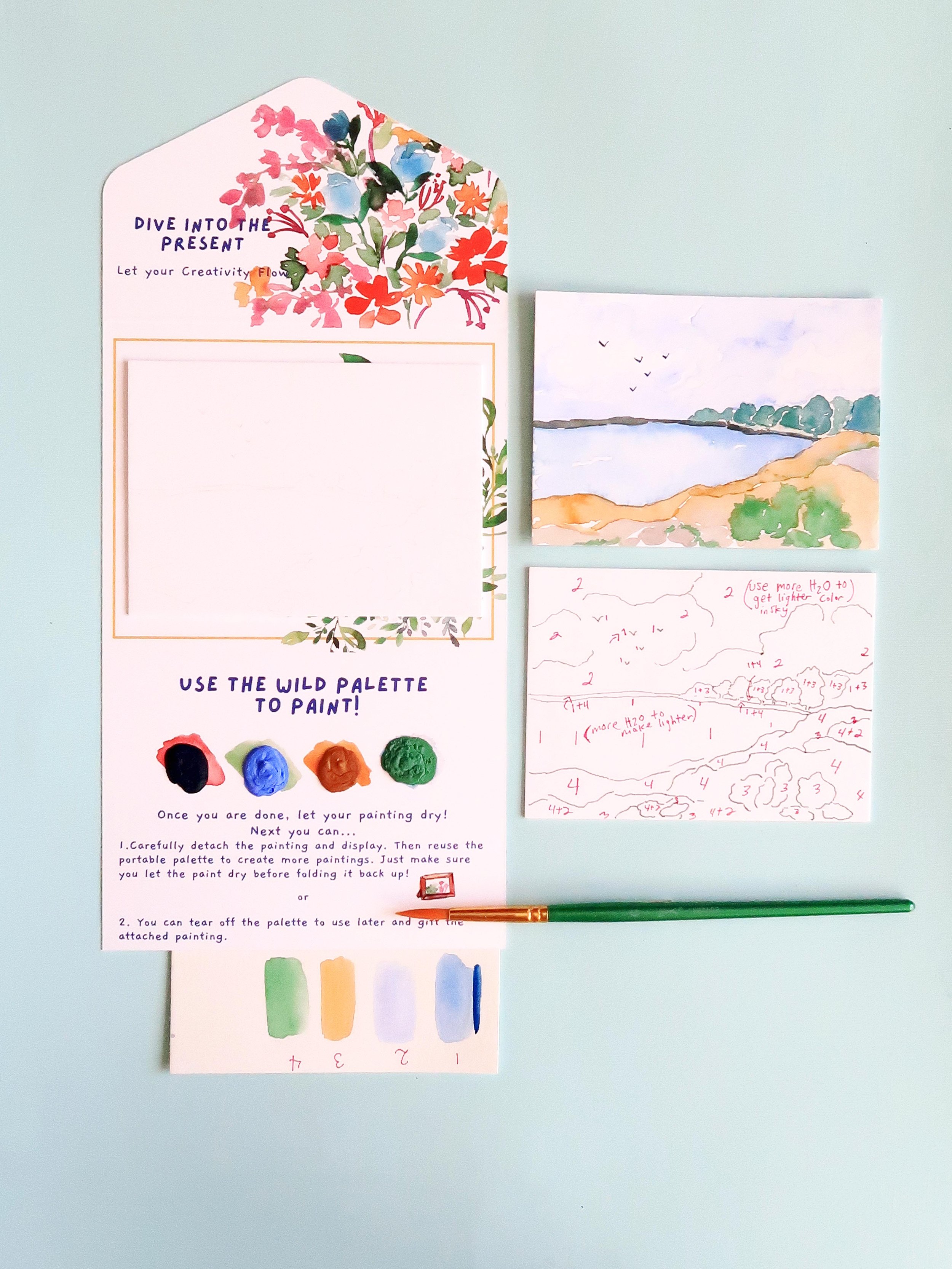 12 Color Puddle Painting “Paint Party” Kit